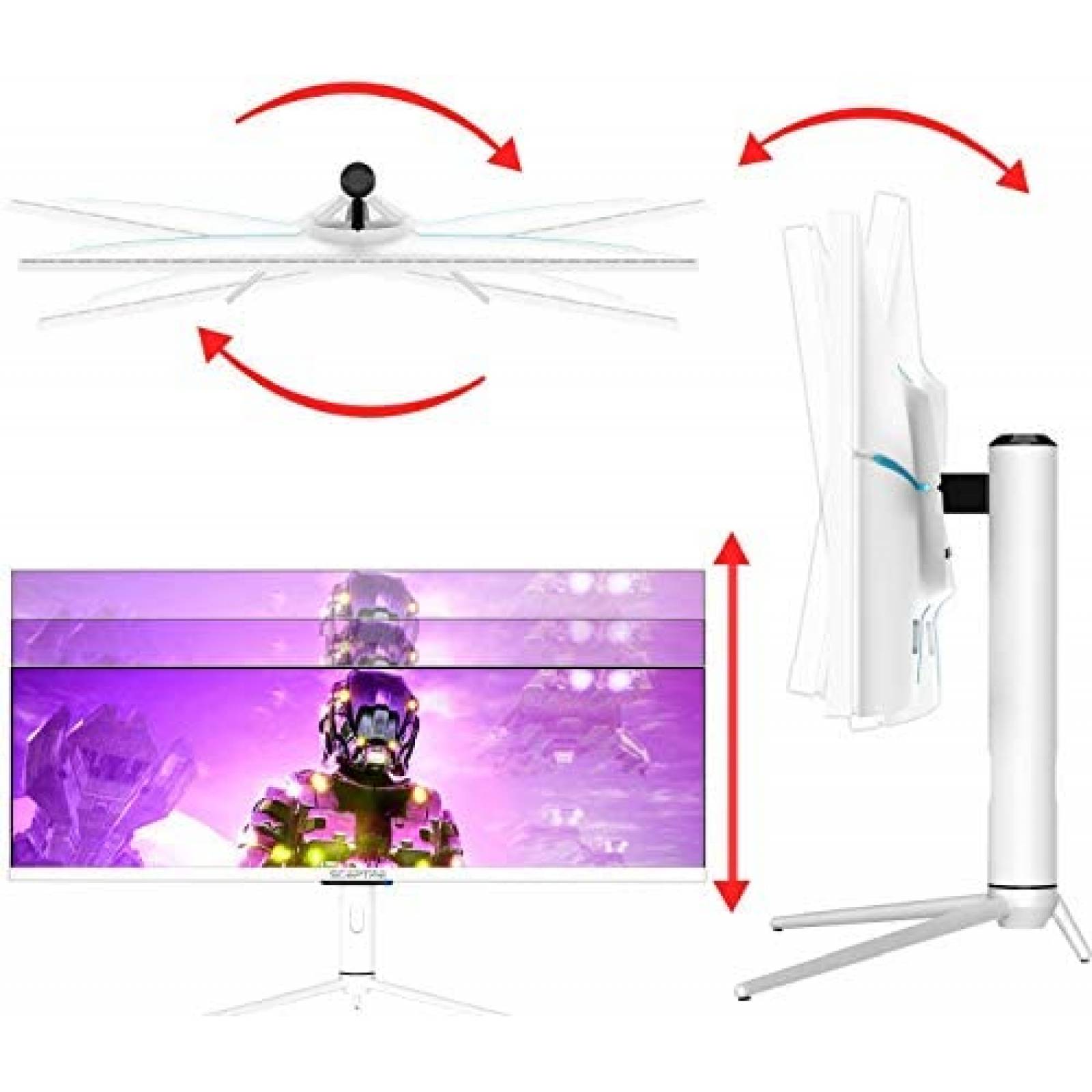 Monitor Sceptre IPS 43.8" LED 120Hz DisplayPort -Blanco