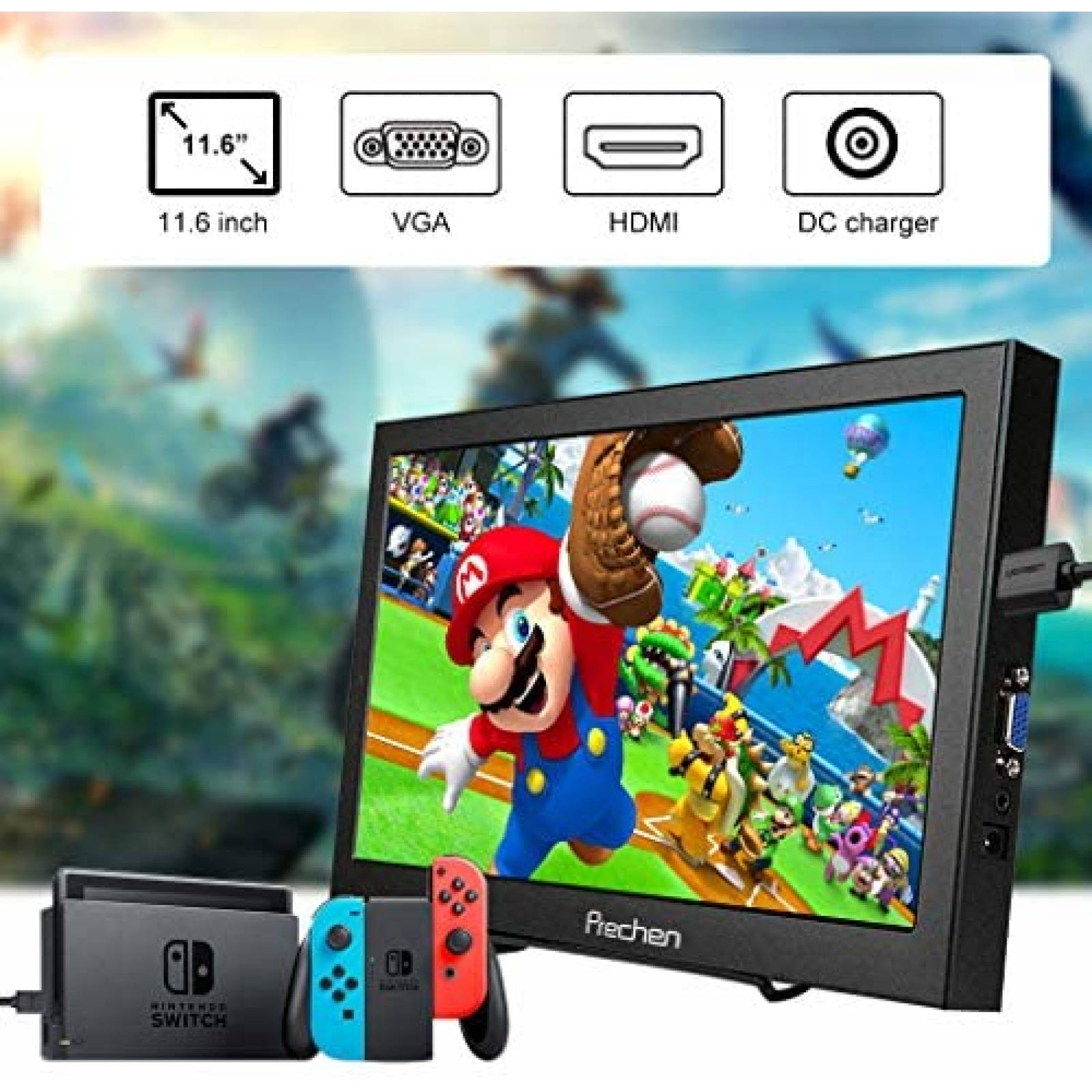Monitor Prechen Externo HDMI LCD Laptop compatible -Negro