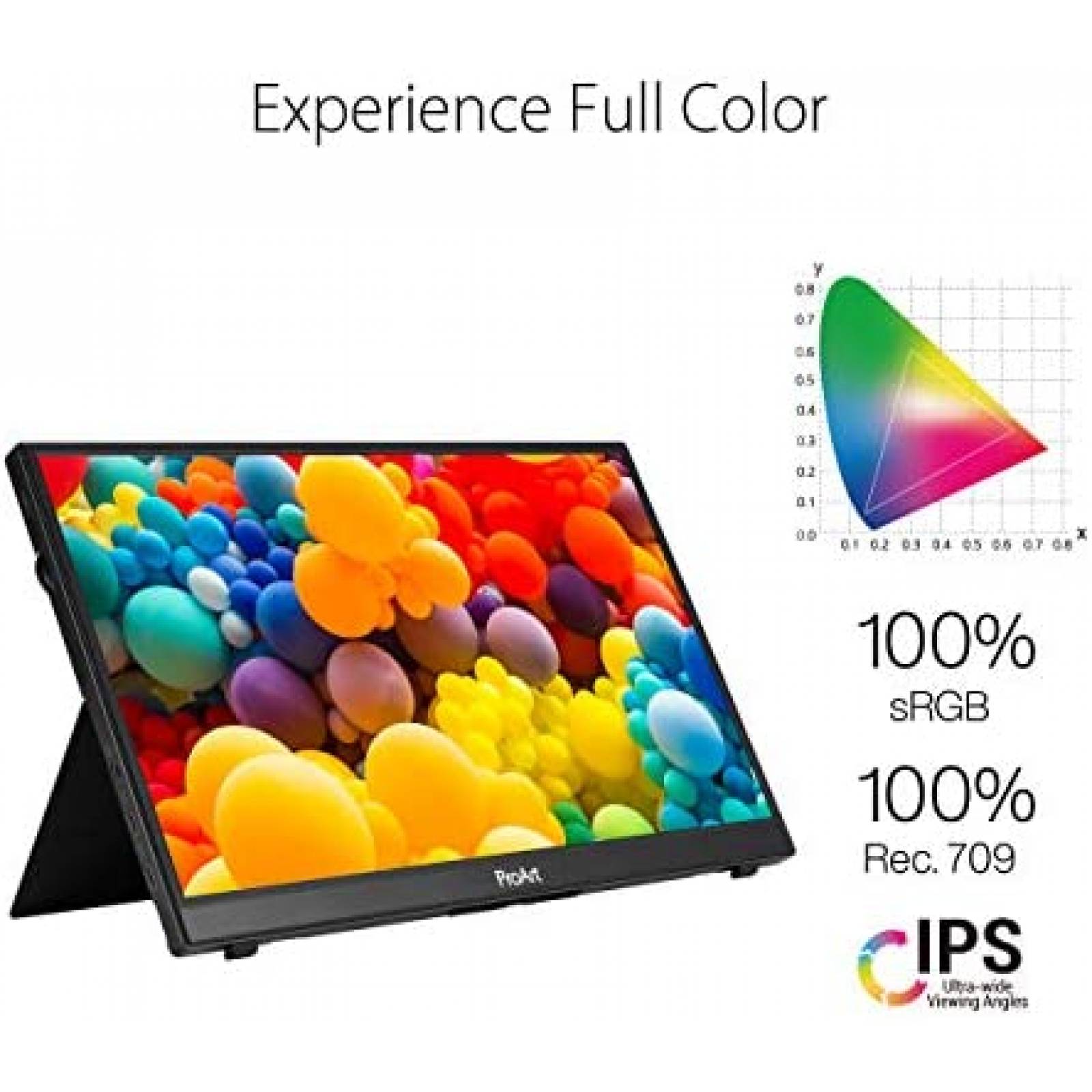 Monitor ASUS Portatil Pantalla Tactil 14'' 2 Puertos USB C