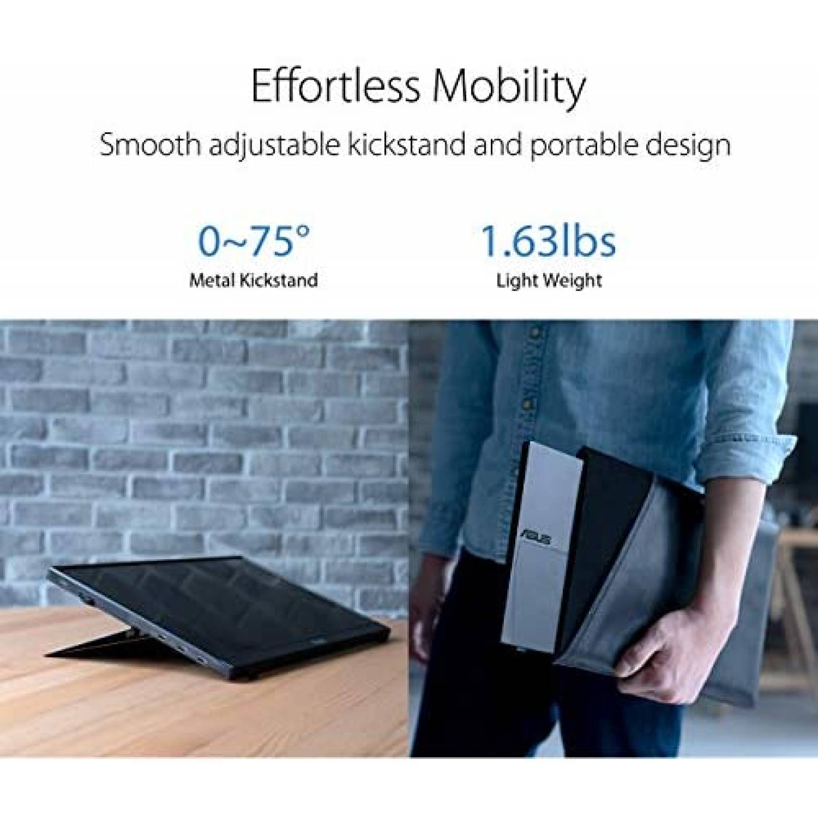 Monitor ASUS Portatil Pantalla Tactil 14'' 2 Puertos USB C