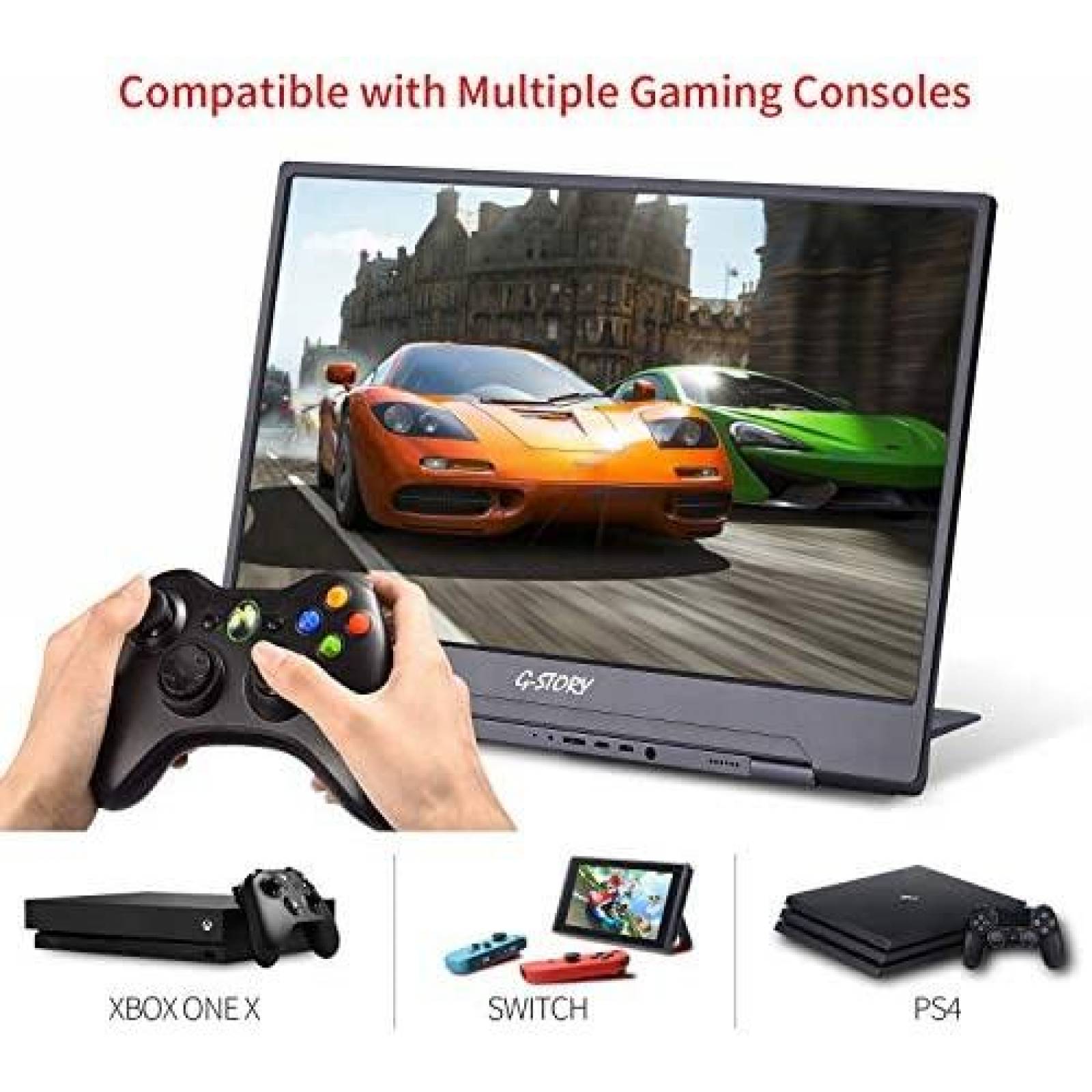 Monitor Porttil G-STORY 15.6'' FHD 1080P 144Hz -Negro