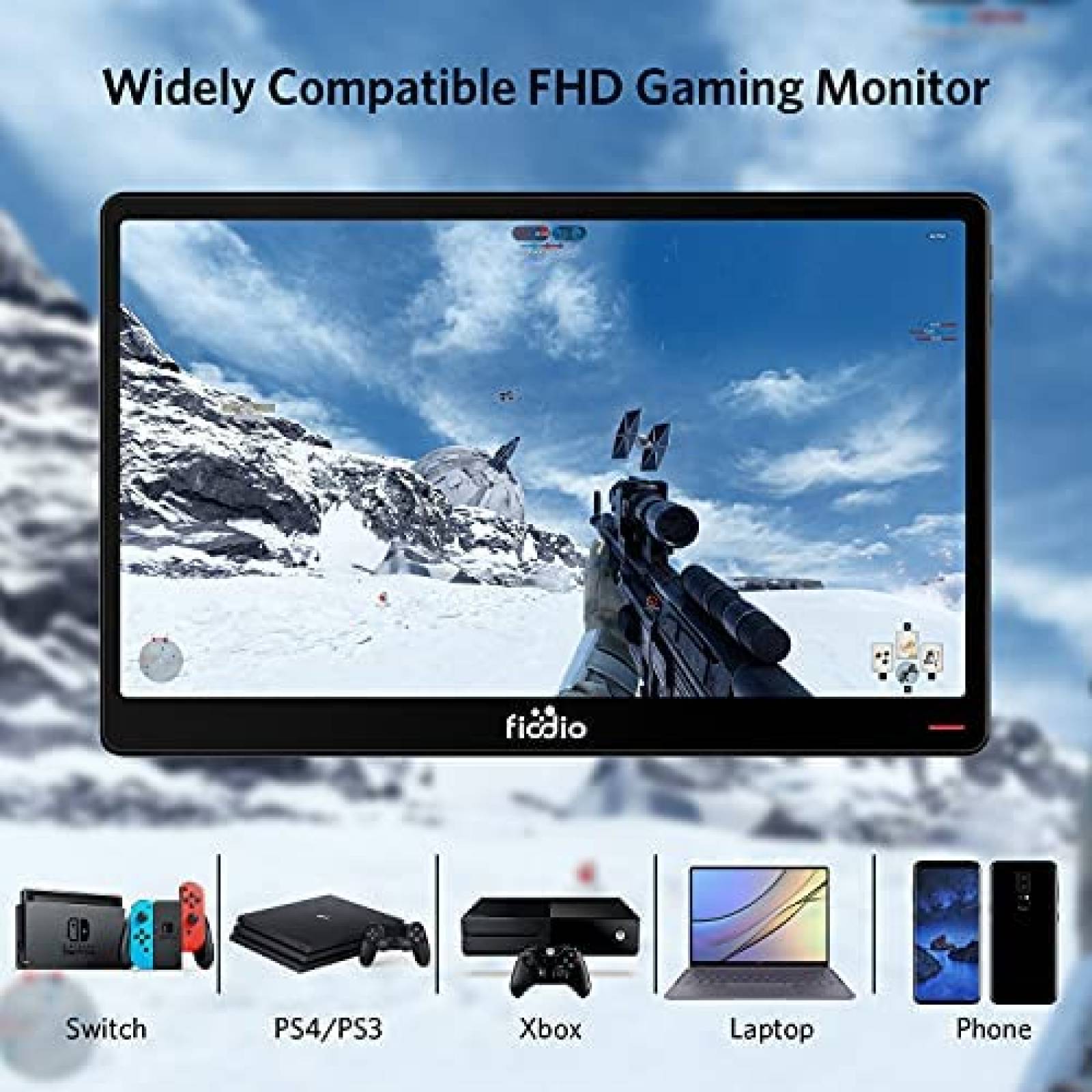 Monitor FIODIO 15K3F-C 15.6" Porttil USB C Mini HDMI