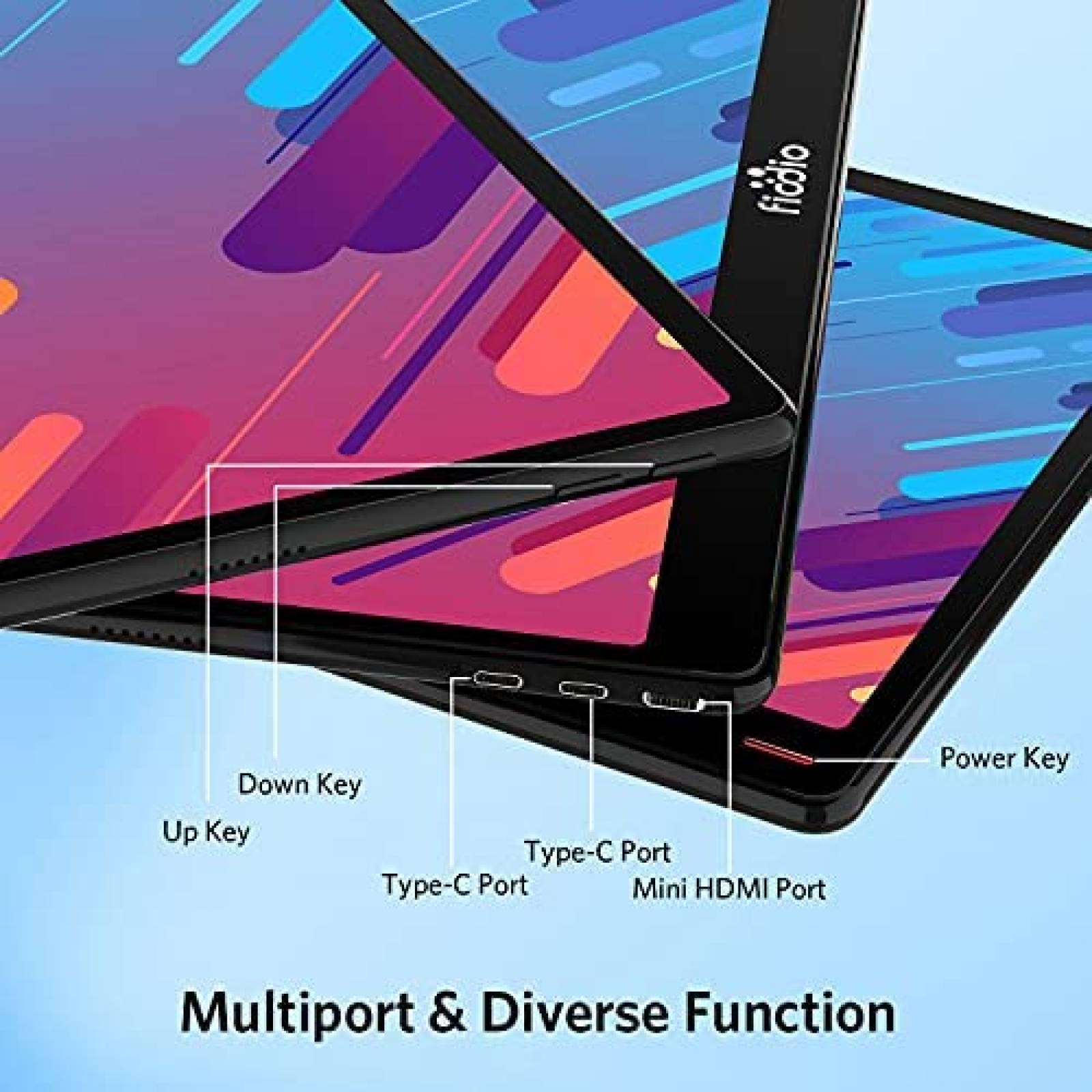 Monitor FIODIO 15K3F-C 15.6" Porttil USB C Mini HDMI