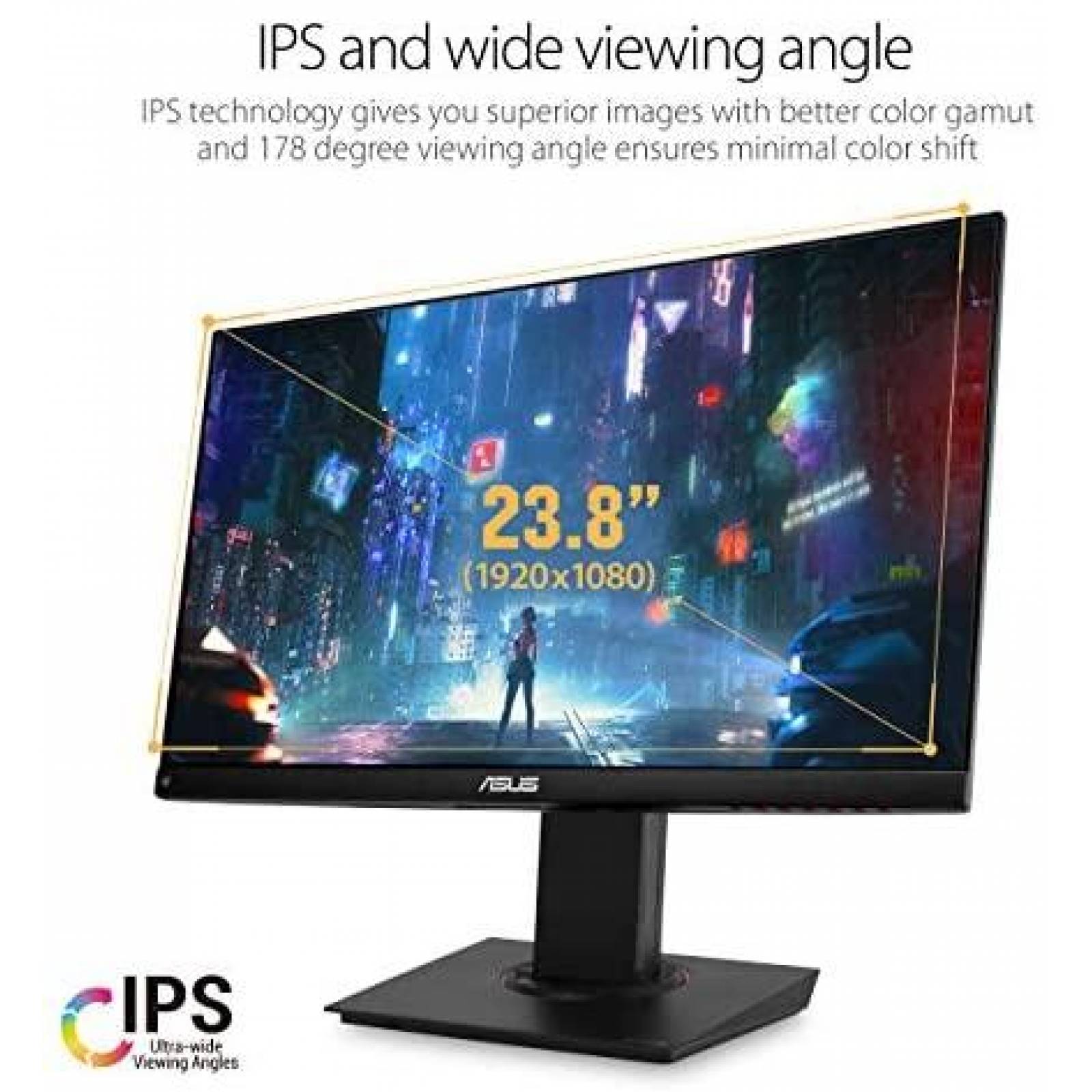 Monitor Asus TUF 23.8 144Hz Full HD HDMI 1ms IPS -Negro