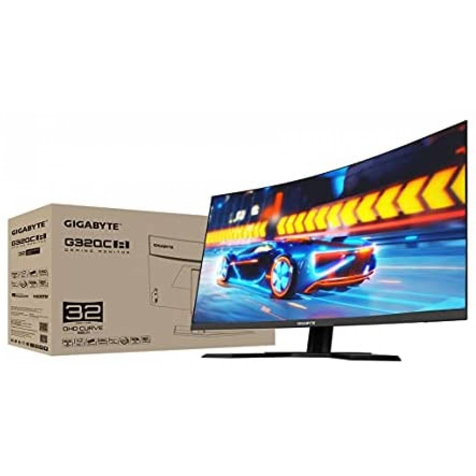 Monitor GIGABYTE G32QC A 32" 165Hz 1440P HDMI -Negro