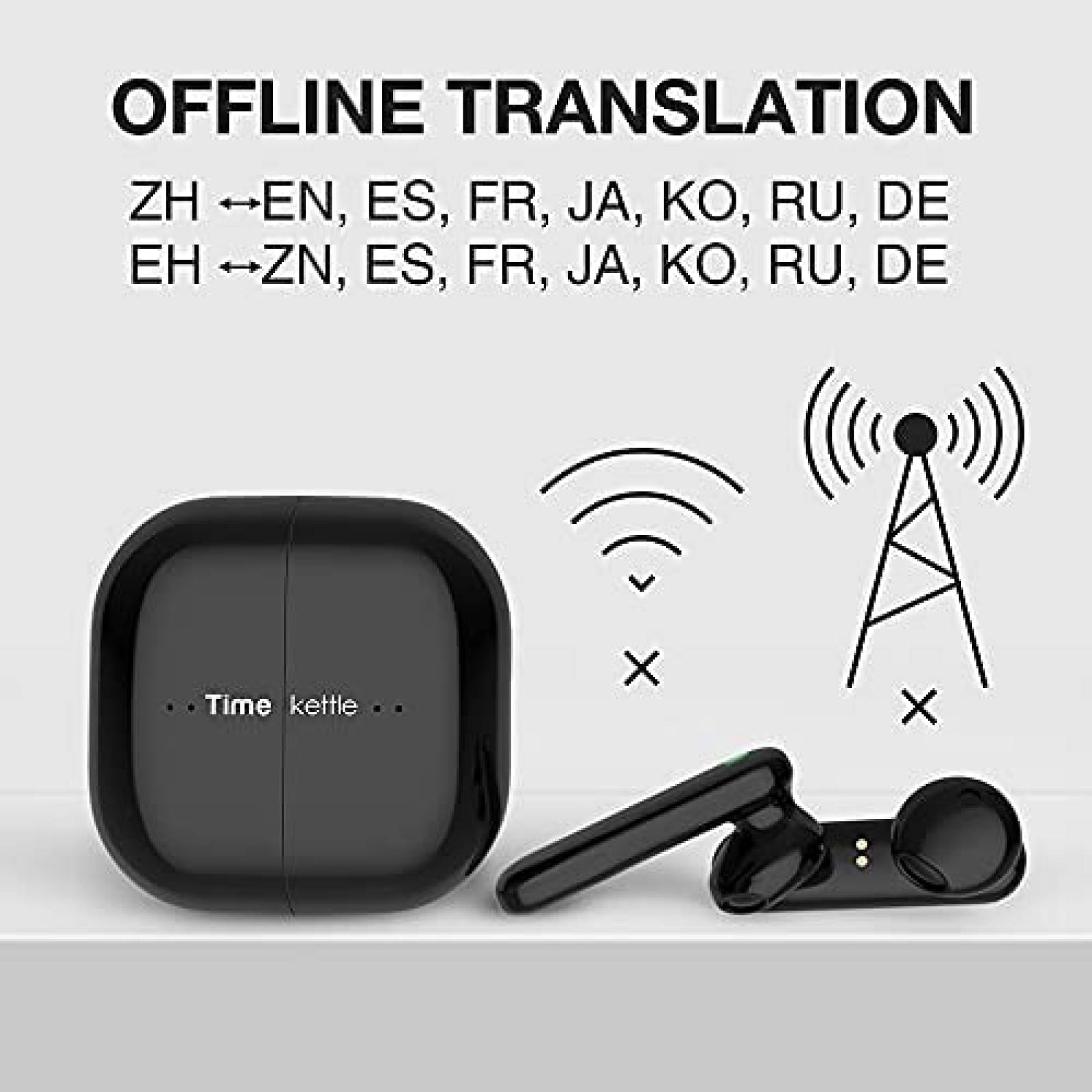 Sistema traductor Timekettle M2 Bluetooth Compatible Negro
