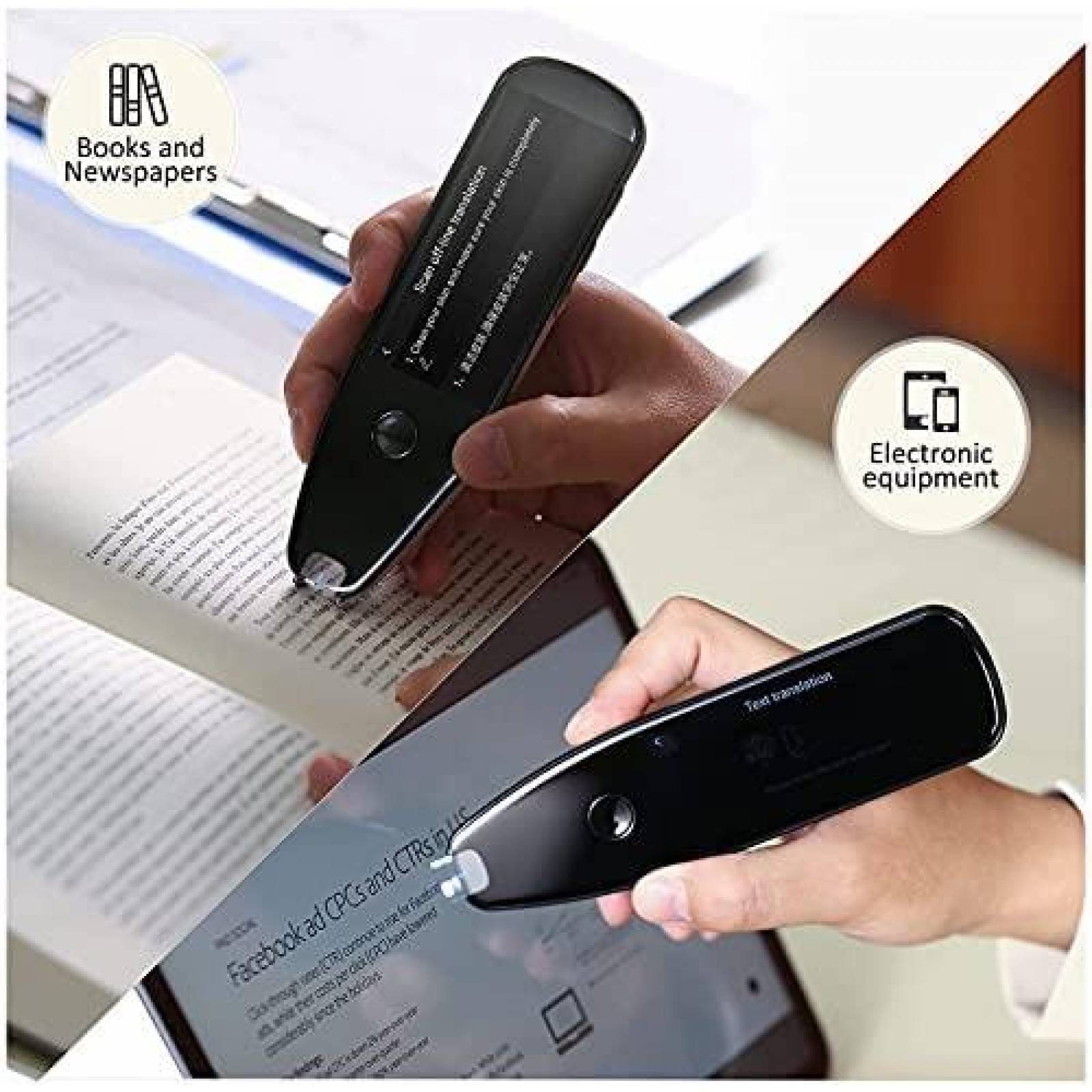 Escner de Pluma Bluetooth/Wi-Fi/Asistencia de Voz -Negro