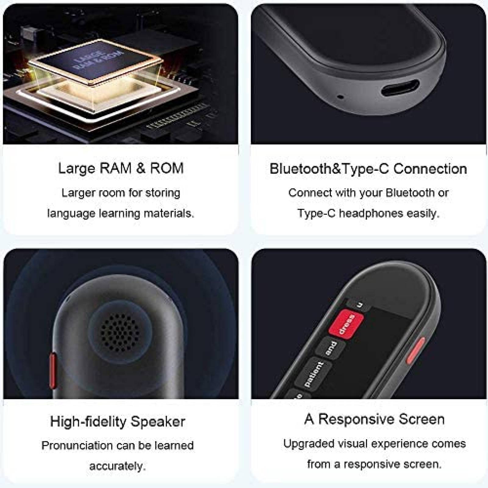 Pluma escner YOUDAO Traductor de textos Ingls Negro