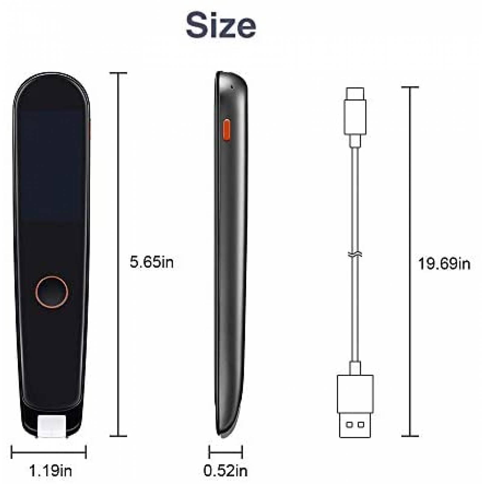 Pluma escner YOUDAO Traductor de textos Ingls Negro