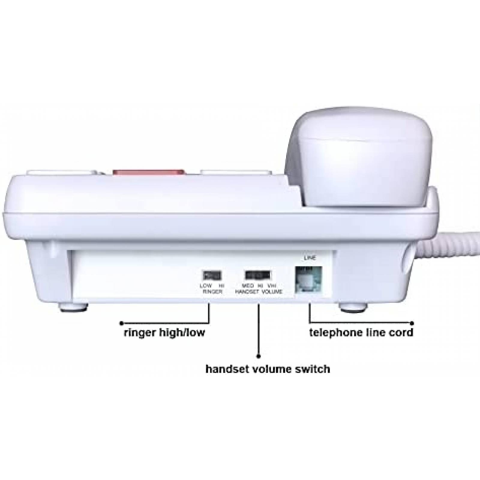 Telefono Fijo TelPal para Jack Telefonico RJ11 -Blanco