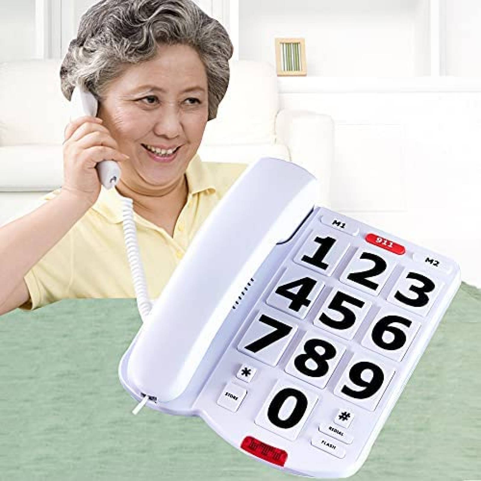 Telefono Fijo TelPal para Jack Telefonico RJ11 -Blanco