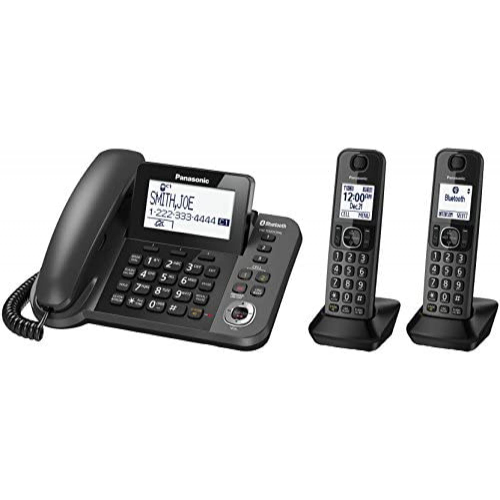 Telefono Inalambrico/Alambrico Panasonic C/2 Hsndsets -Negro