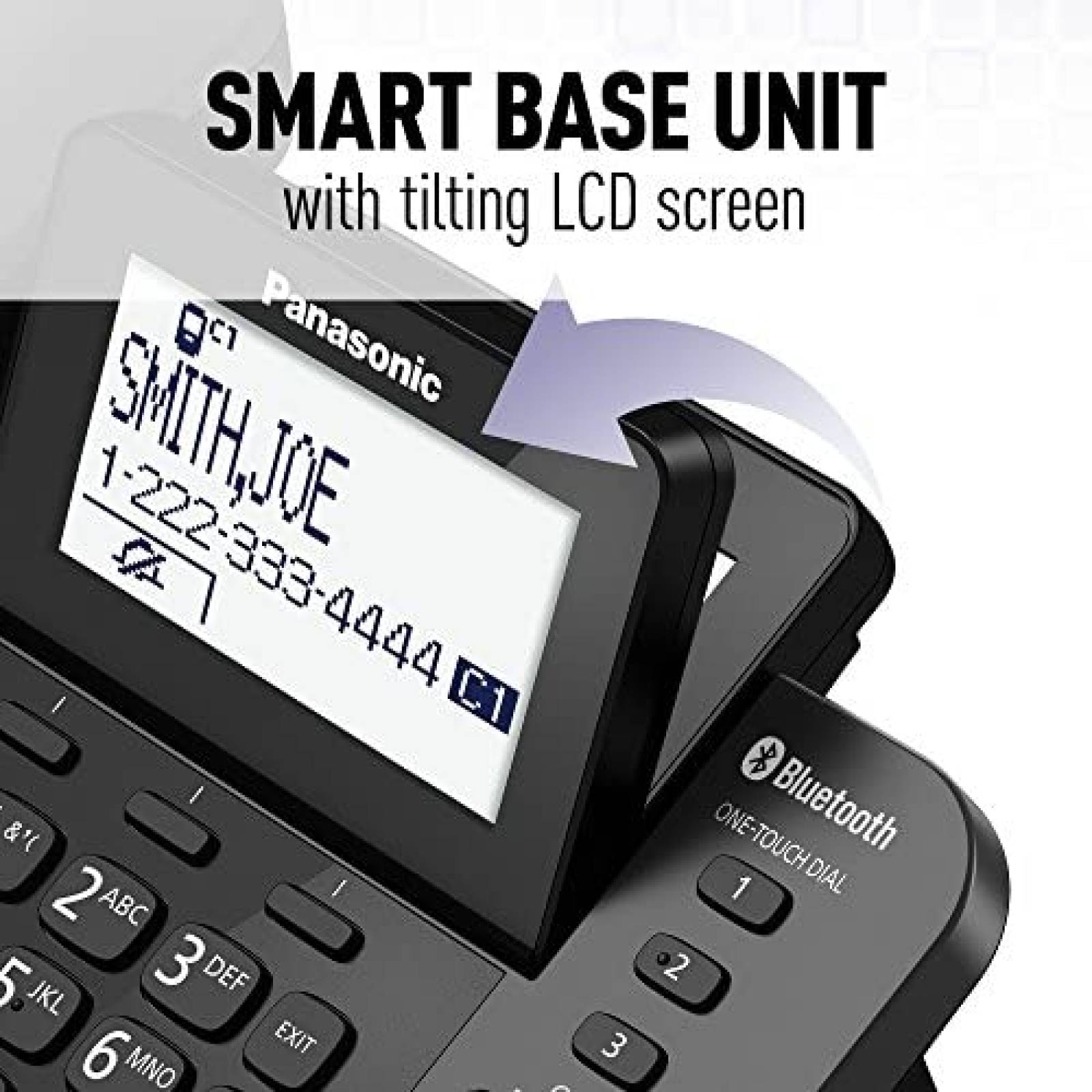 Telefono Inalambrico/Alambrico Panasonic C/2 Hsndsets -Negro