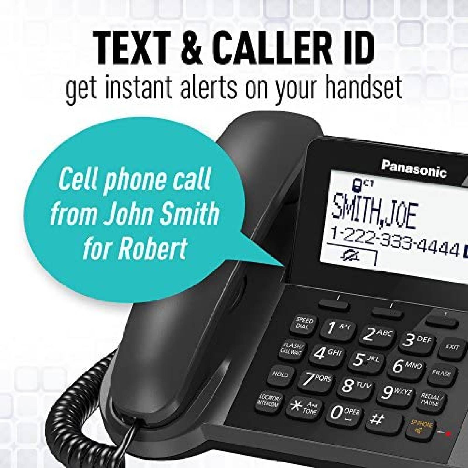 Telefono Inalambrico/Alambrico Panasonic C/2 Hsndsets -Negro