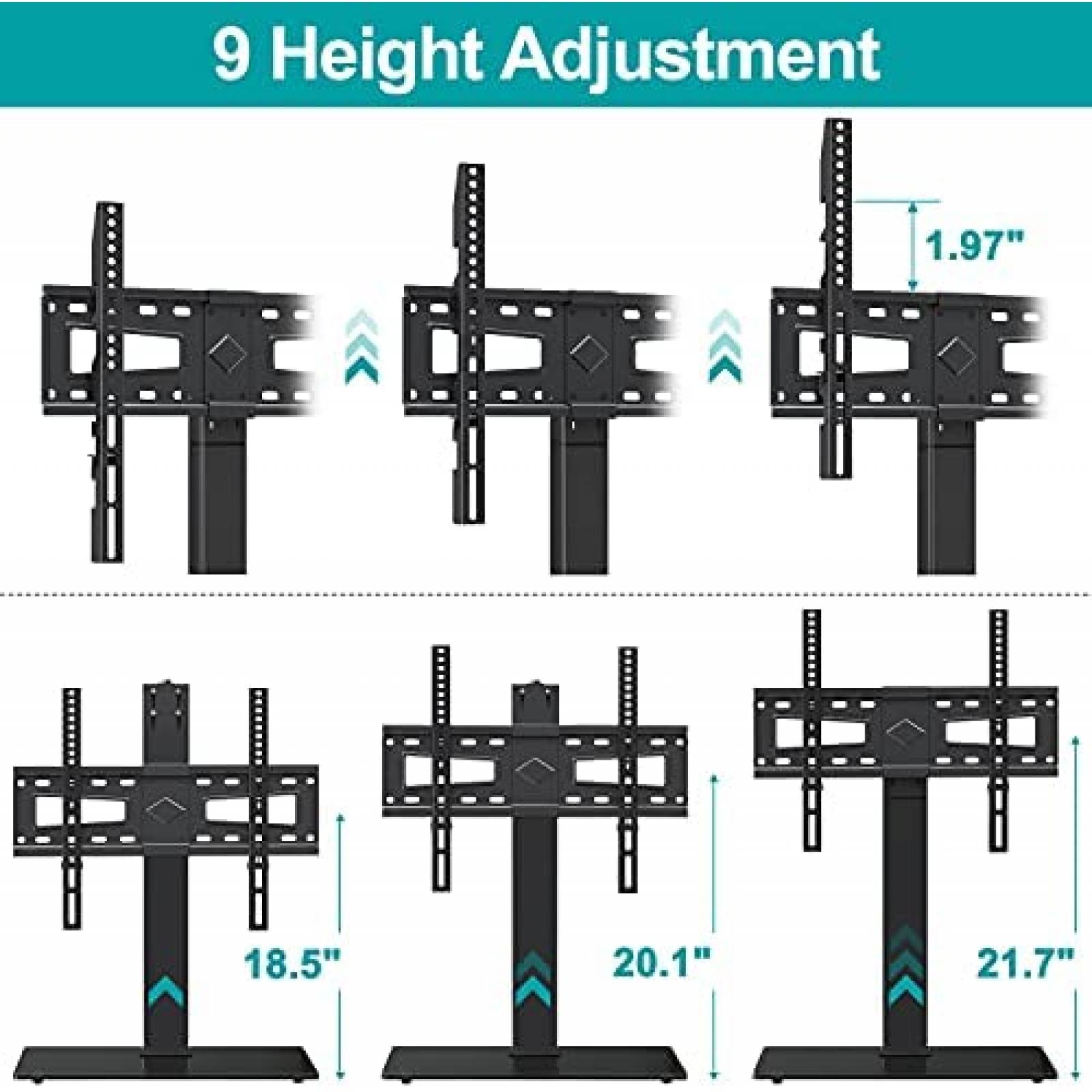 Soportes para TV MOUNT PRO Base giratoria universal -Negro