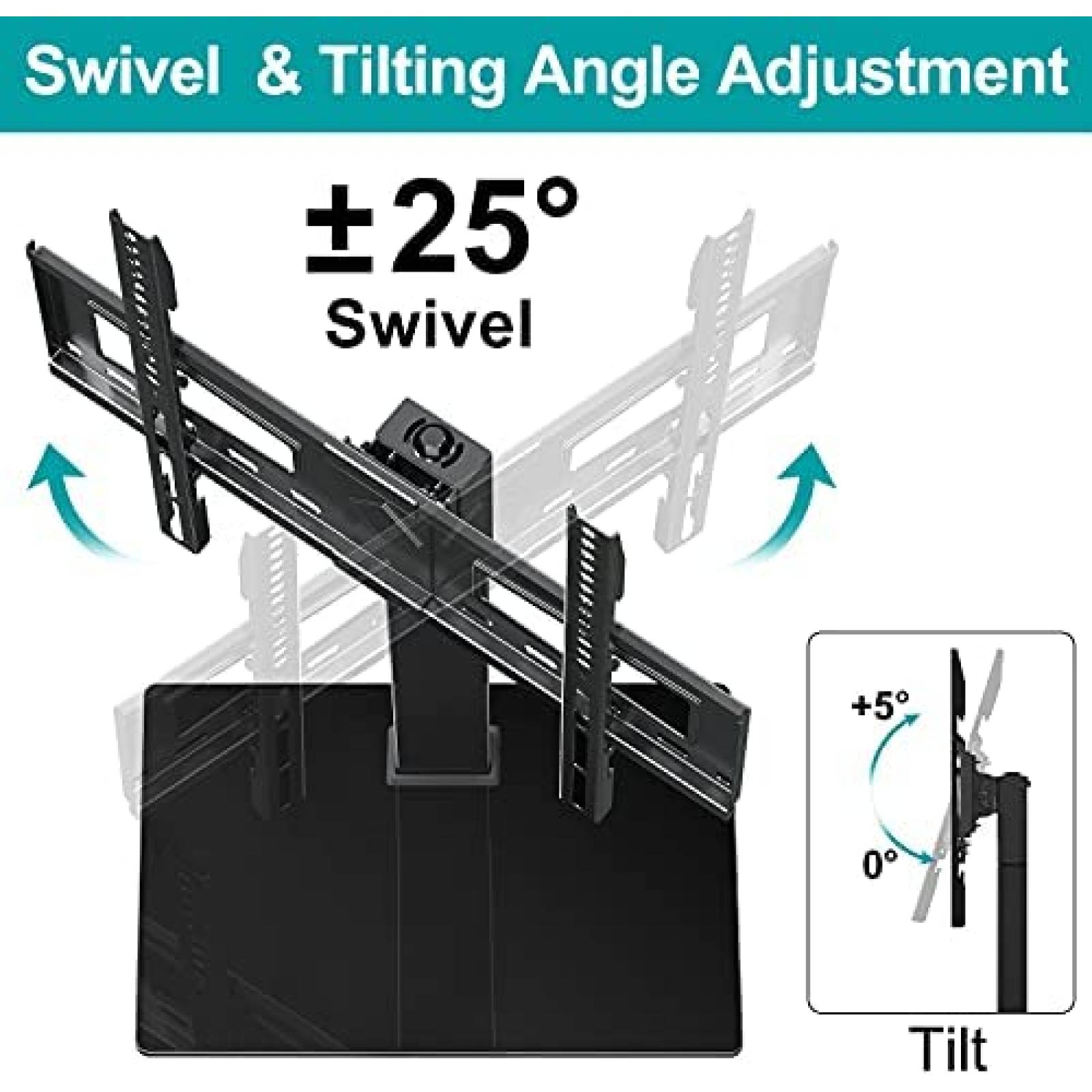 Soportes para TV MOUNT PRO Base giratoria universal -Negro