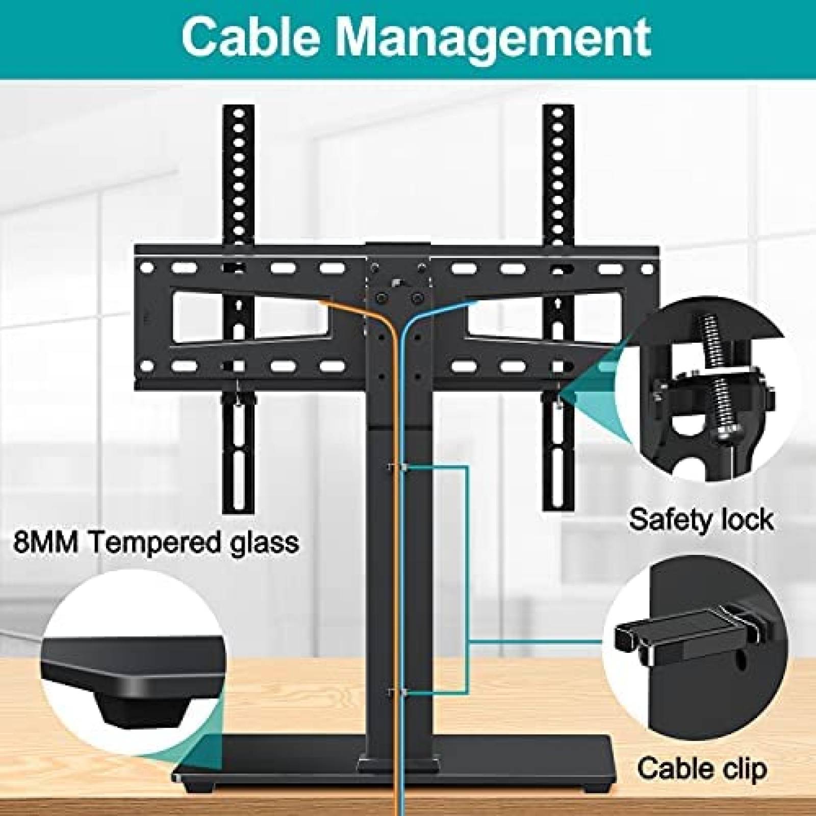 Soportes para TV MOUNT PRO Base giratoria universal -Negro