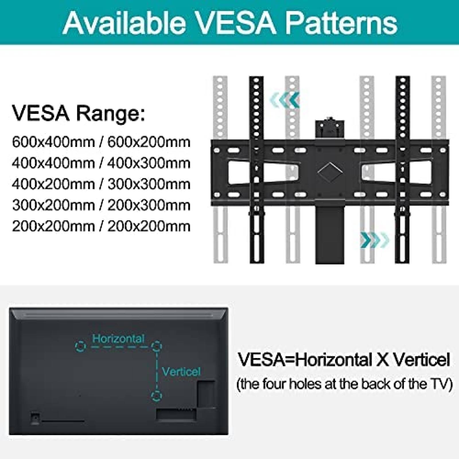 Soportes para TV MOUNT PRO Base giratoria universal -Negro