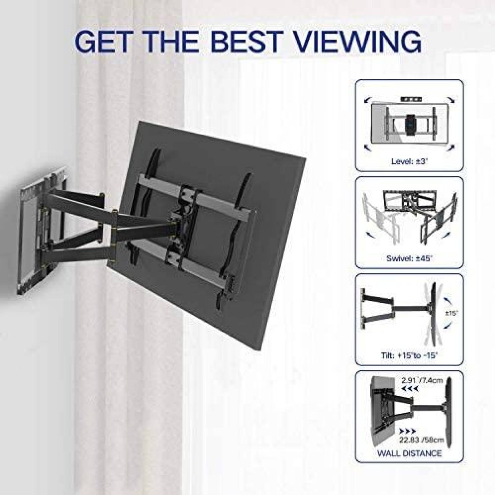 Soporte de Pared Rentliv Giratoria para TV de 37 a 85''