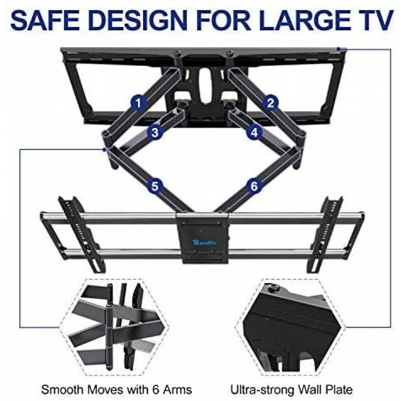 Soporte de Pared Rentliv Giratoria para TV de 37 a 85''