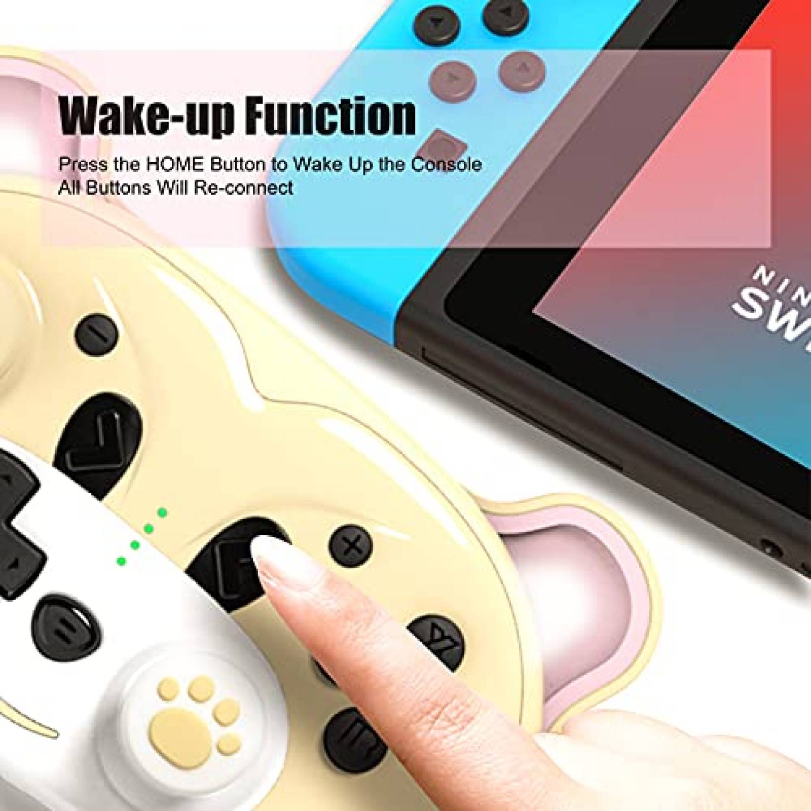 Pro Controller Mytrix Nintendo Switch Inalmbrico -Amarillo