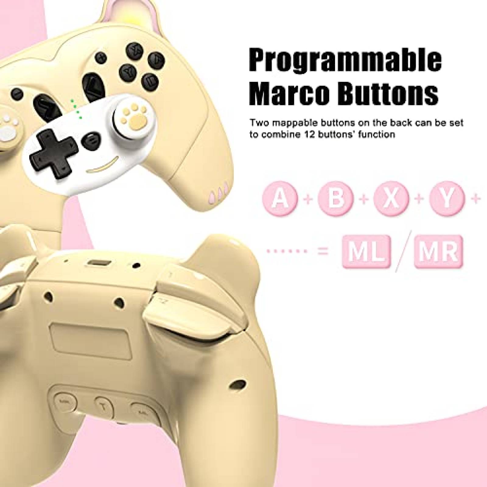 Pro Controller Mytrix Nintendo Switch Inalmbrico -Amarillo