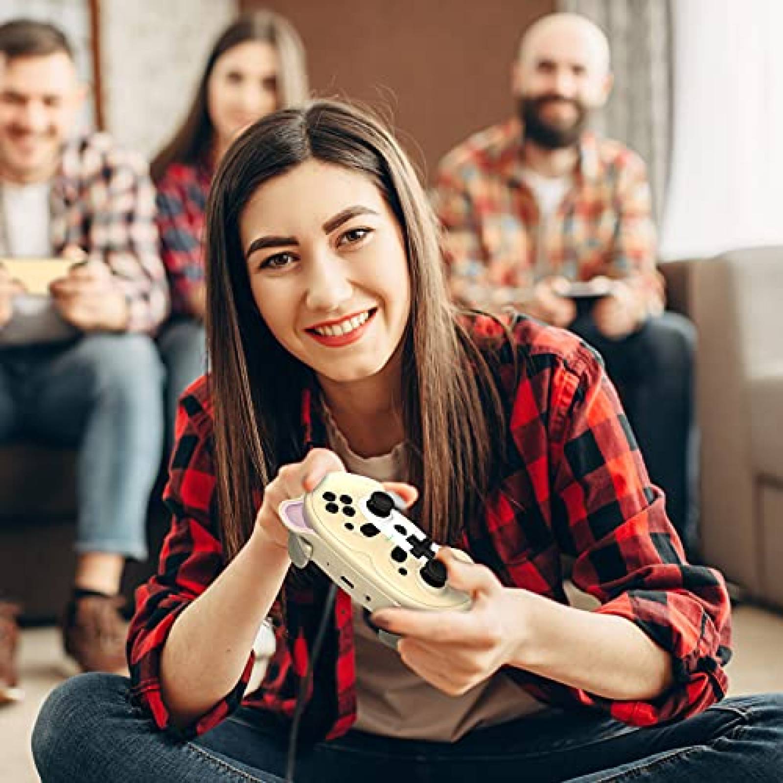 Pro Controller Mytrix Nintendo Switch Inalmbrico -Amarillo