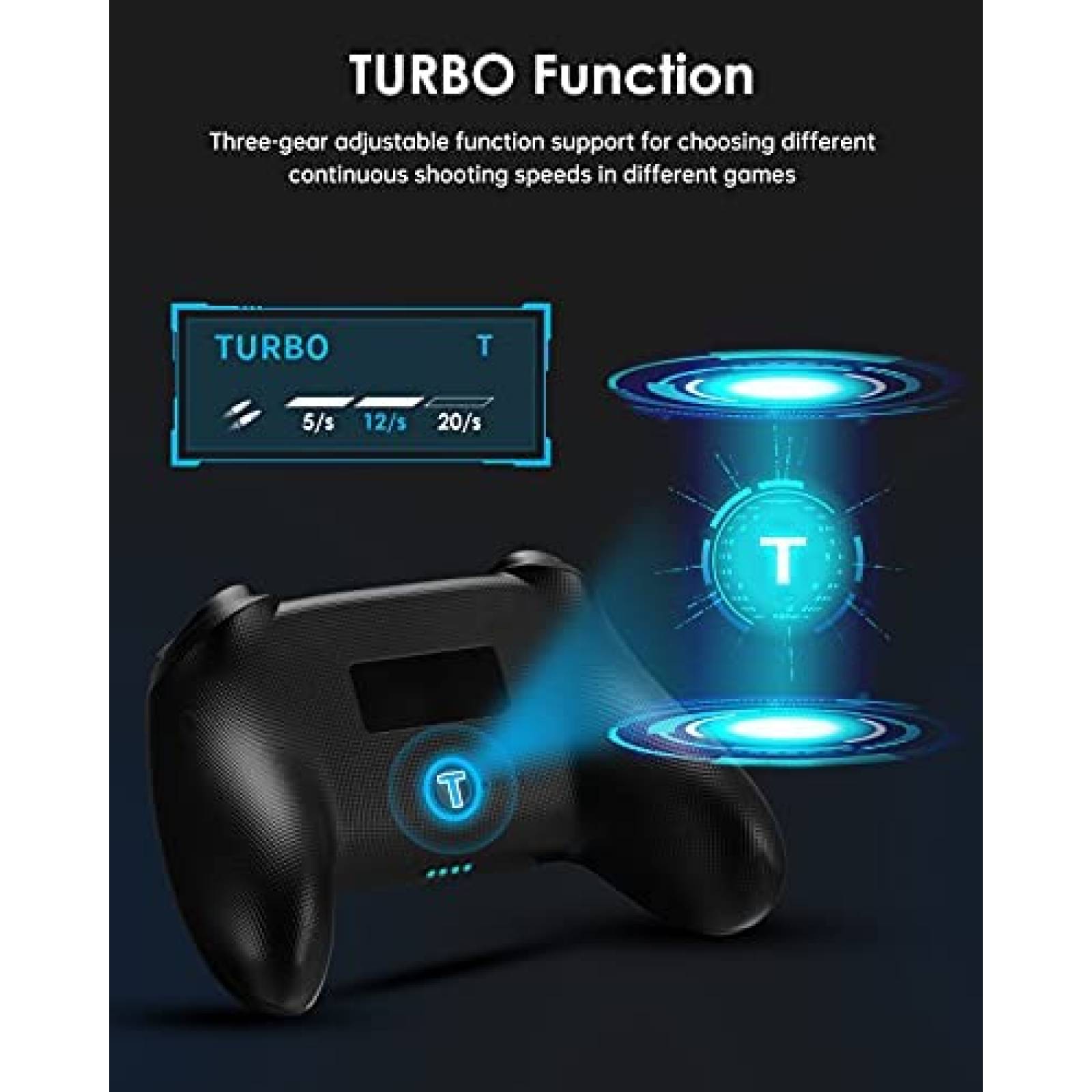 Control Gamer binbok para Nintendo Switch/Switch Pro -Negro