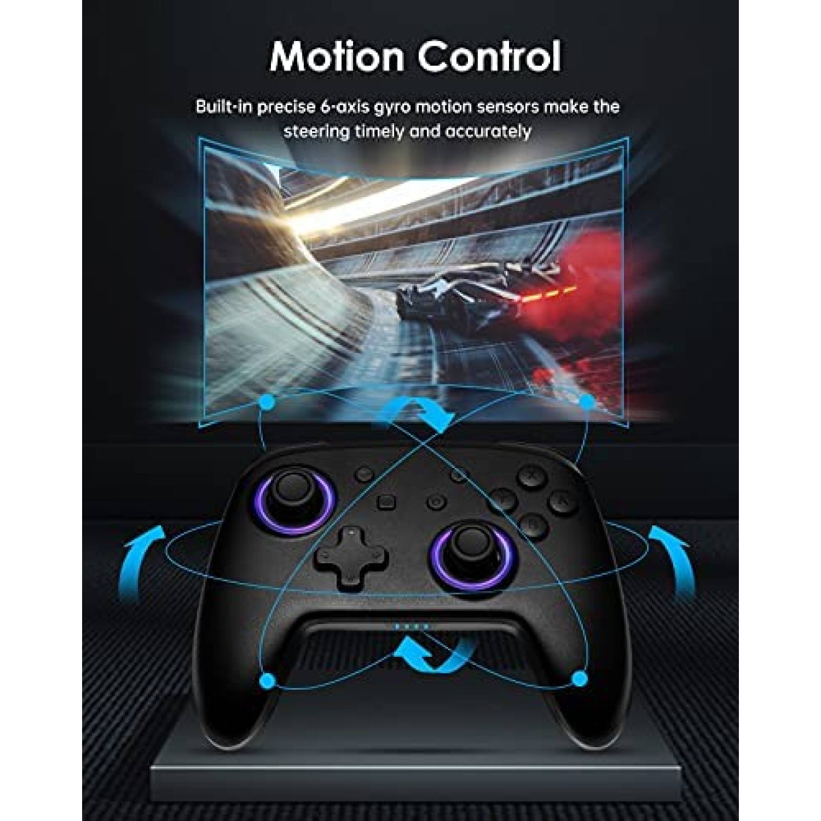 Control Gamer binbok para Nintendo Switch/Switch Pro -Negro