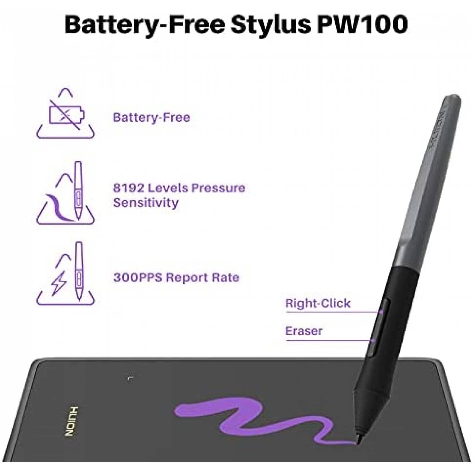 Tableta Grafica HUION H420X USB C de ''4.17x2.6'' -Negro