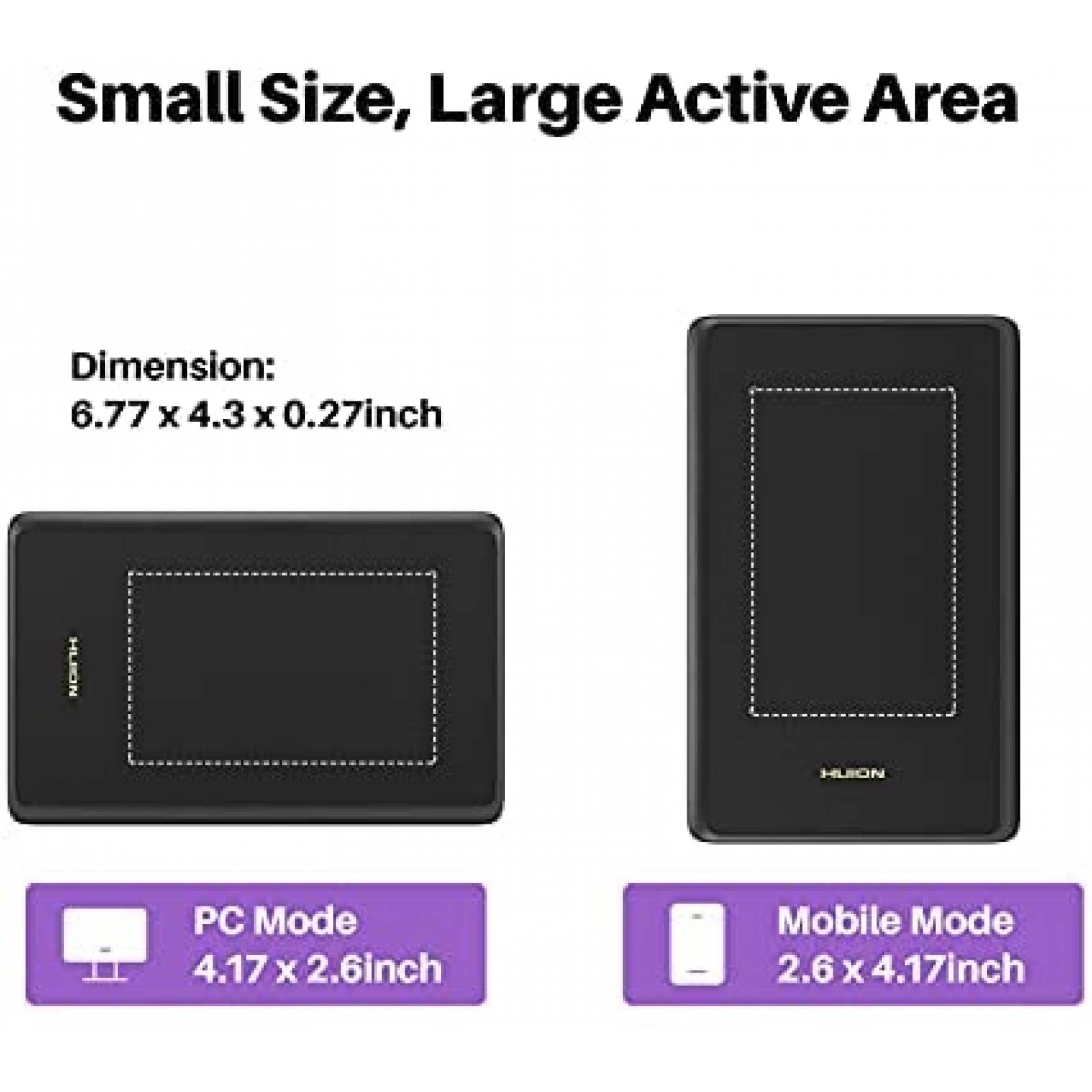 Tableta Grafica HUION H420X USB C de ''4.17x2.6'' -Negro