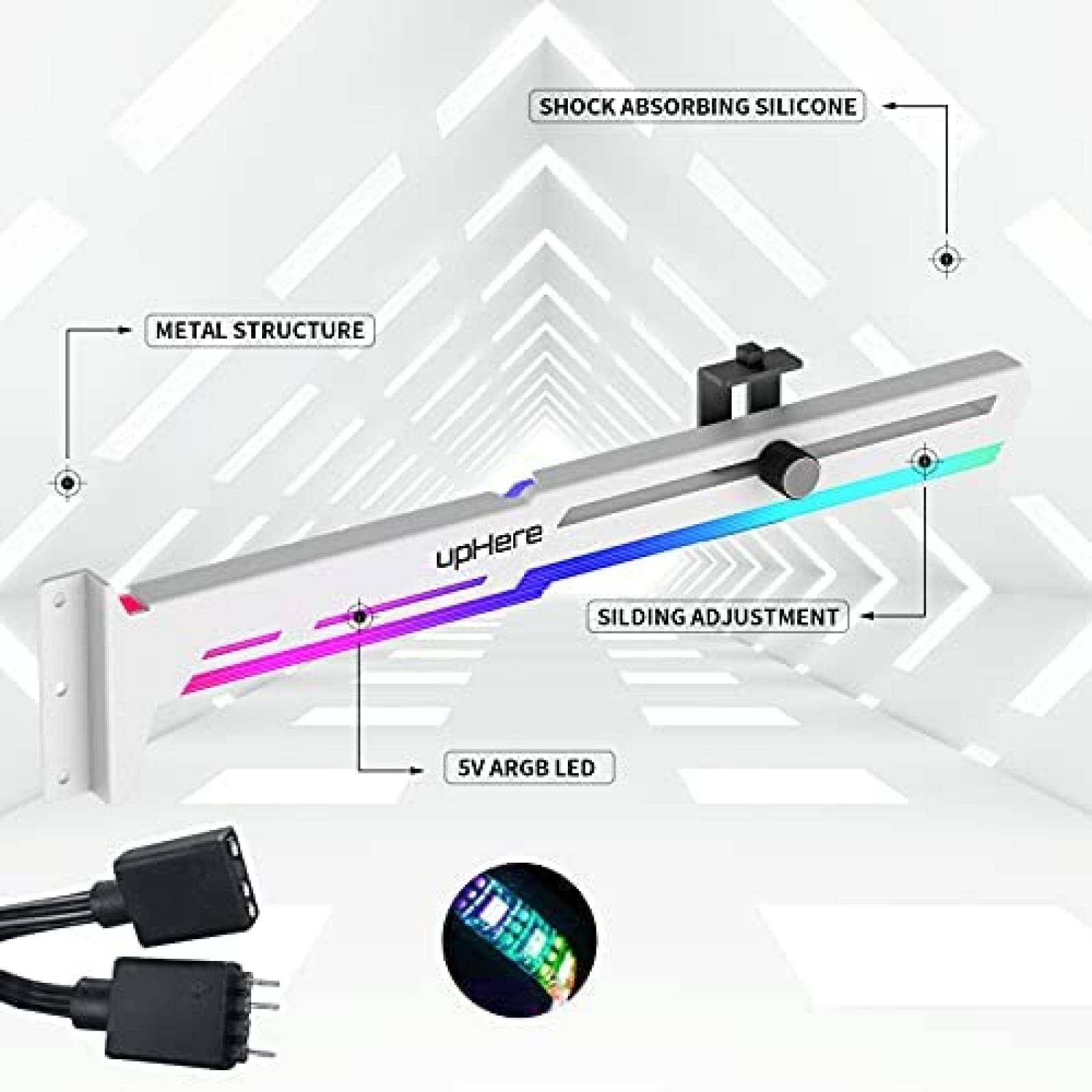 Tarjeta Grafica upHere GEFORCE RTX 5V RGB GPU ARGB -Blanco
