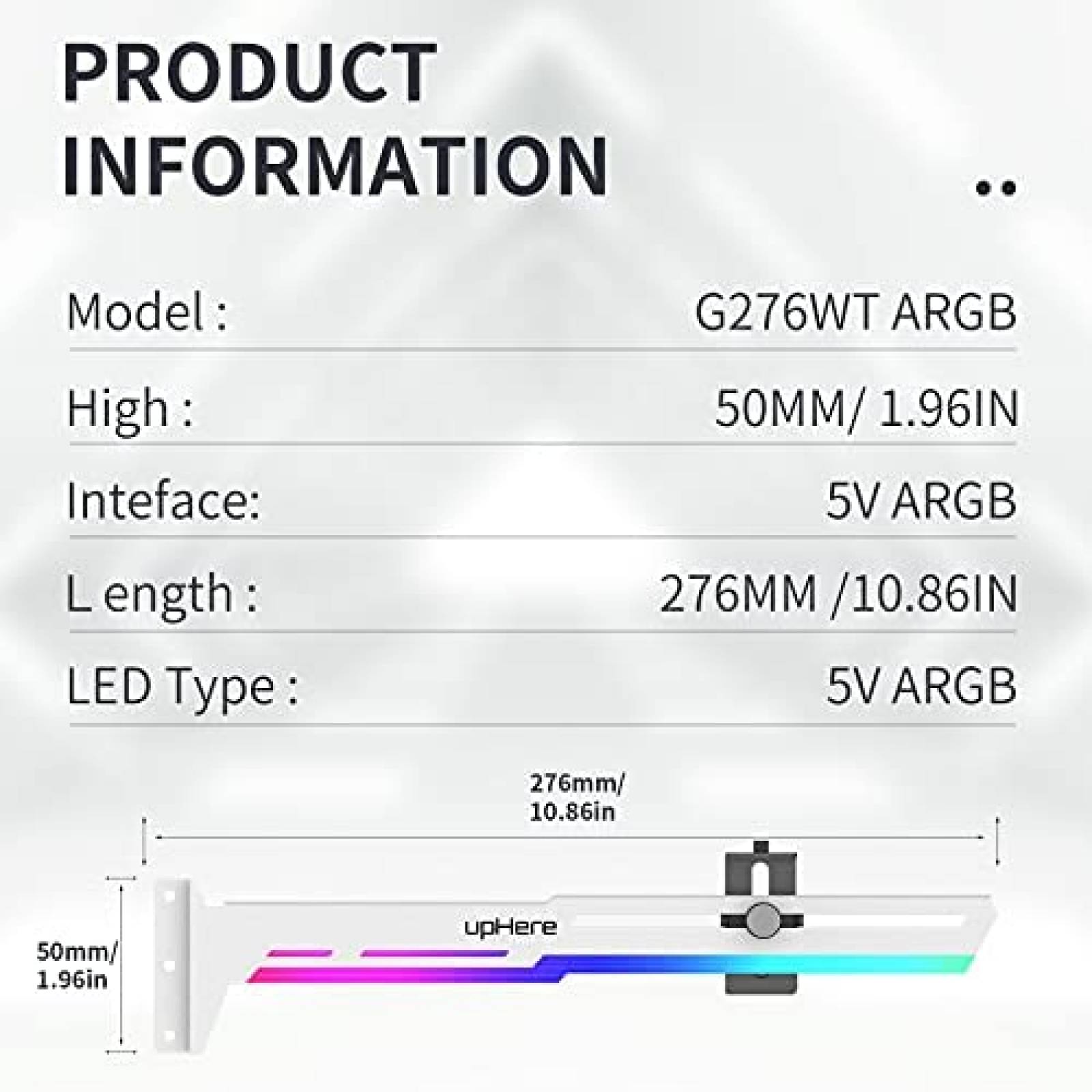 Tarjeta Grafica upHere GEFORCE RTX 5V RGB GPU ARGB -Blanco