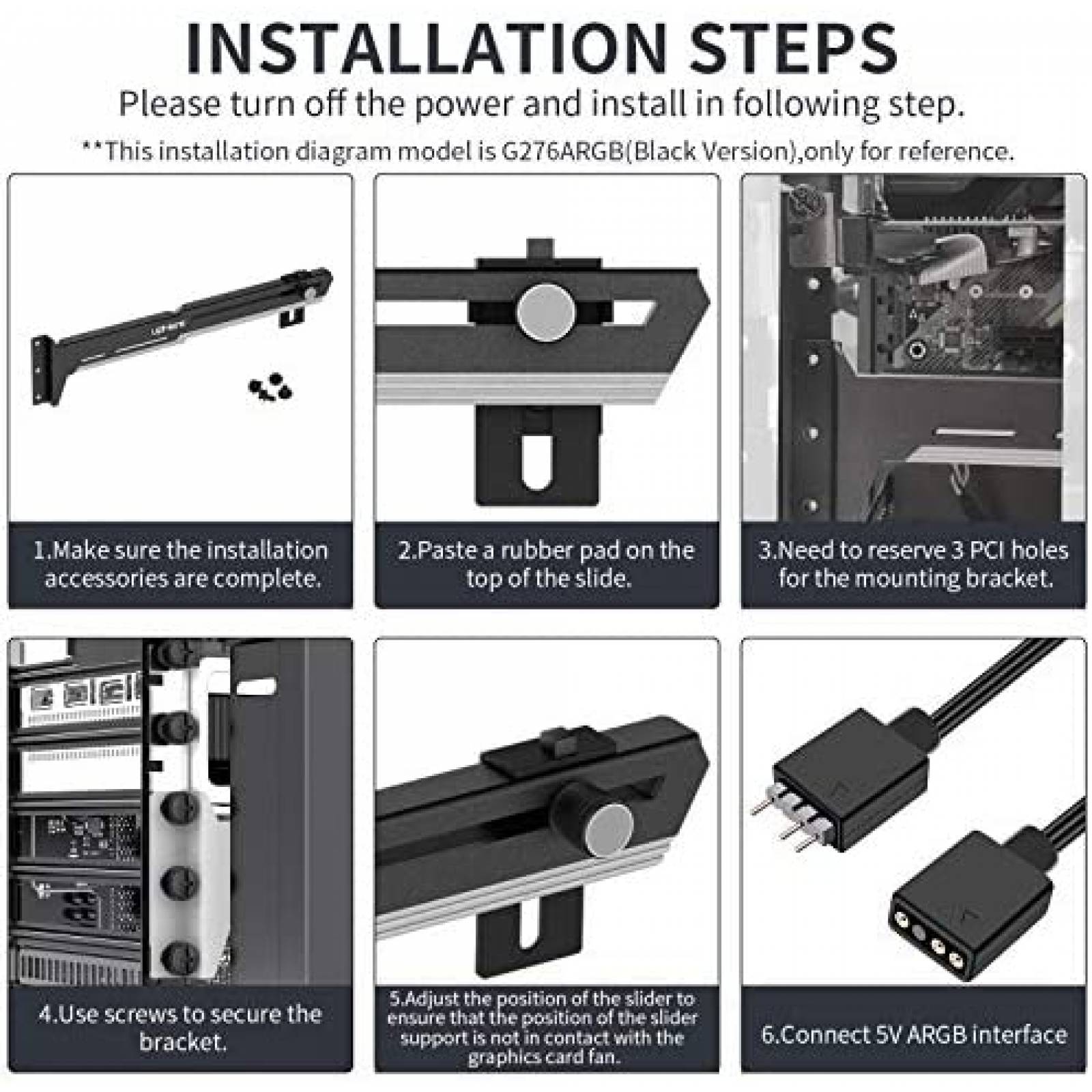 Tarjeta Grafica upHere GEFORCE RTX 5V RGB GPU ARGB -Blanco