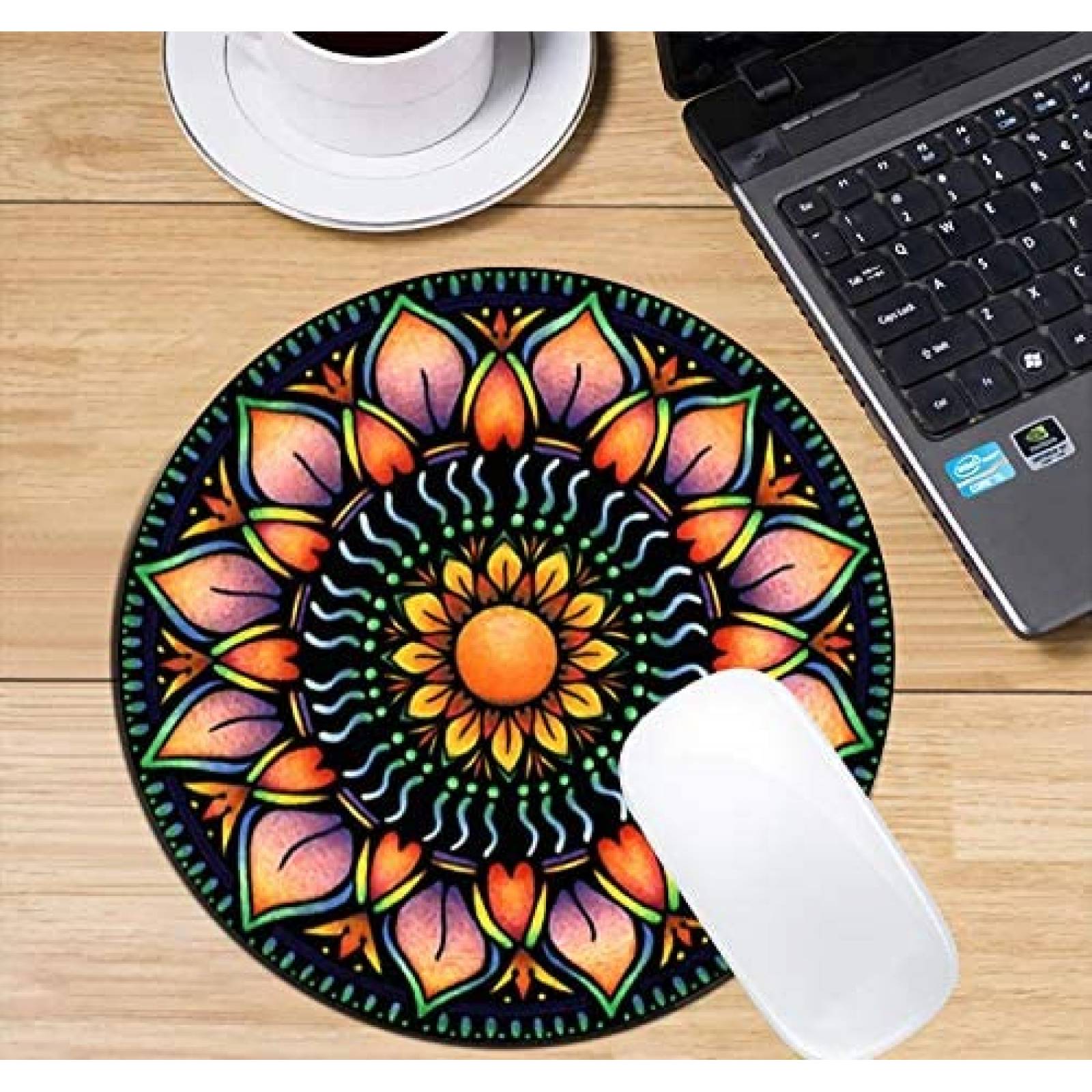 Alfombrilla escritorio BONZEAL Mandala de goma -Colorido