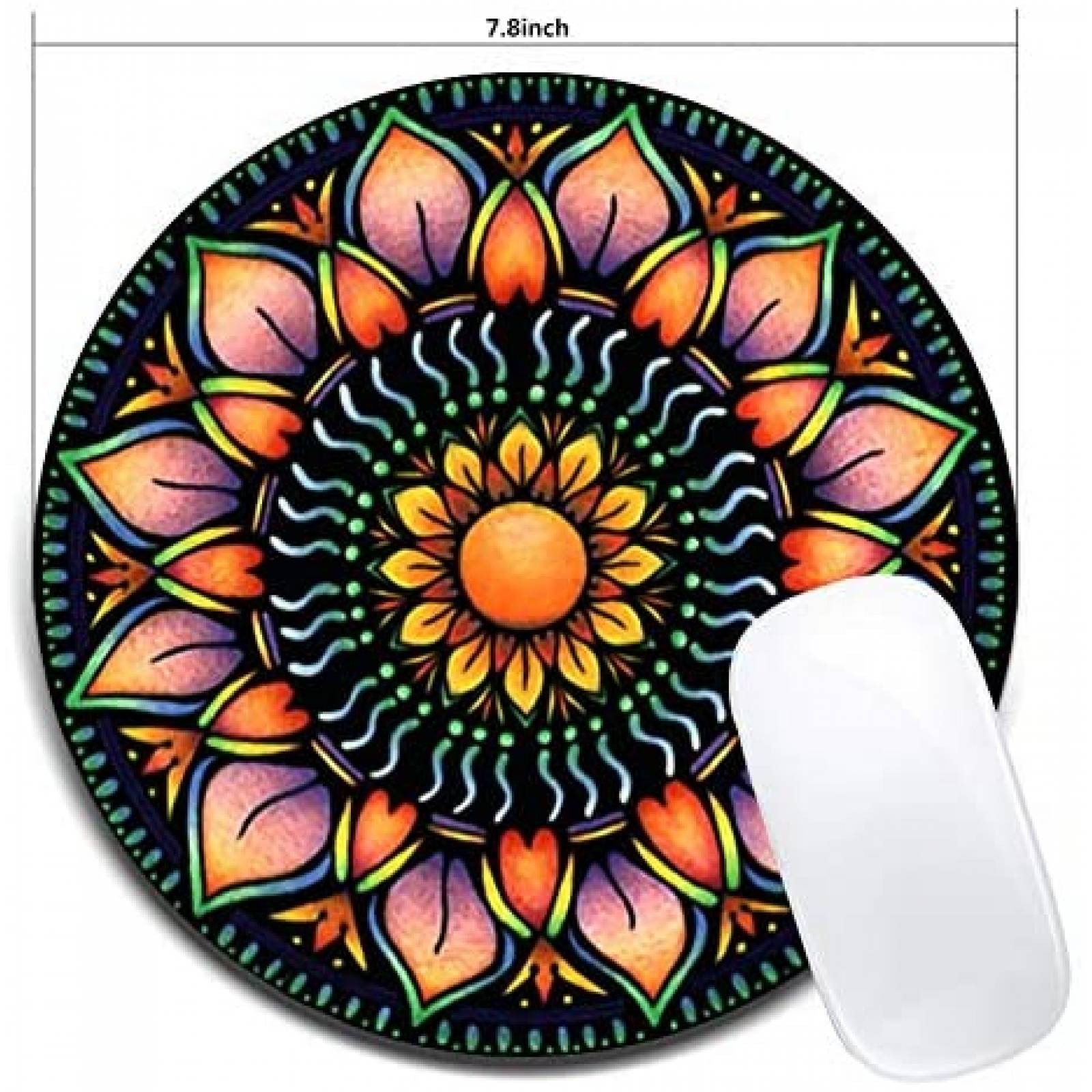 Alfombrilla escritorio BONZEAL Mandala de goma -Colorido