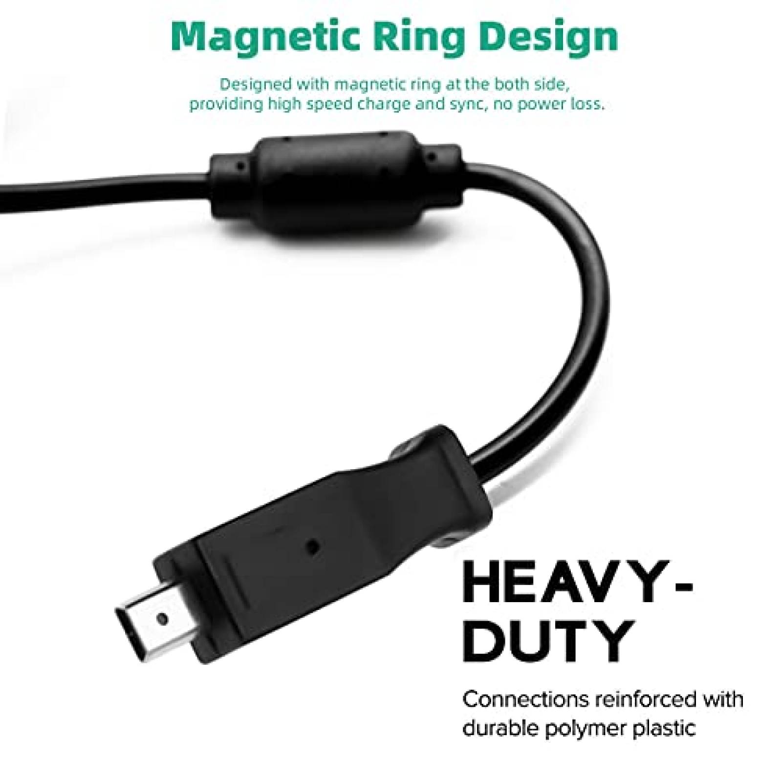 Cable Cargador YCWZZH 5ft para Camara Kodak -Negro