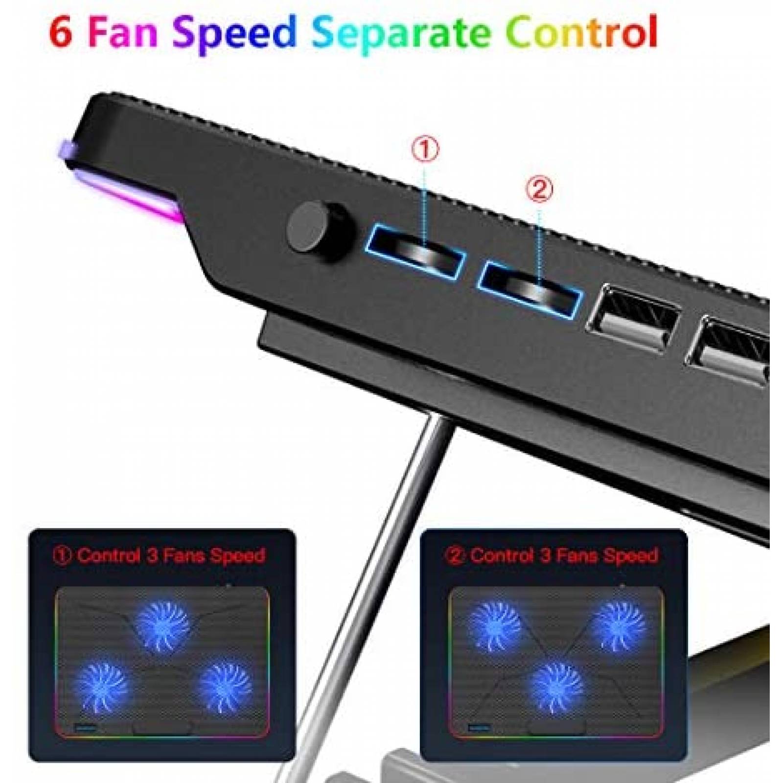 Stand para laptop LIANGSTAR enfriador 15.6"-17" -Negro