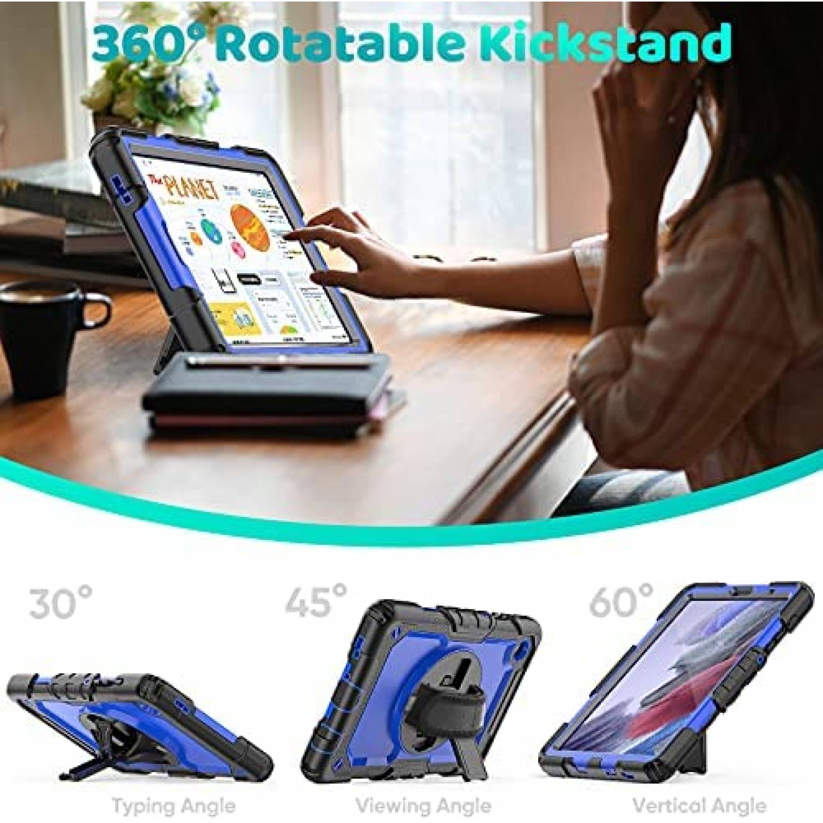 Kit Funda Blosomeet para Tab A7 con Protector de Pantalla