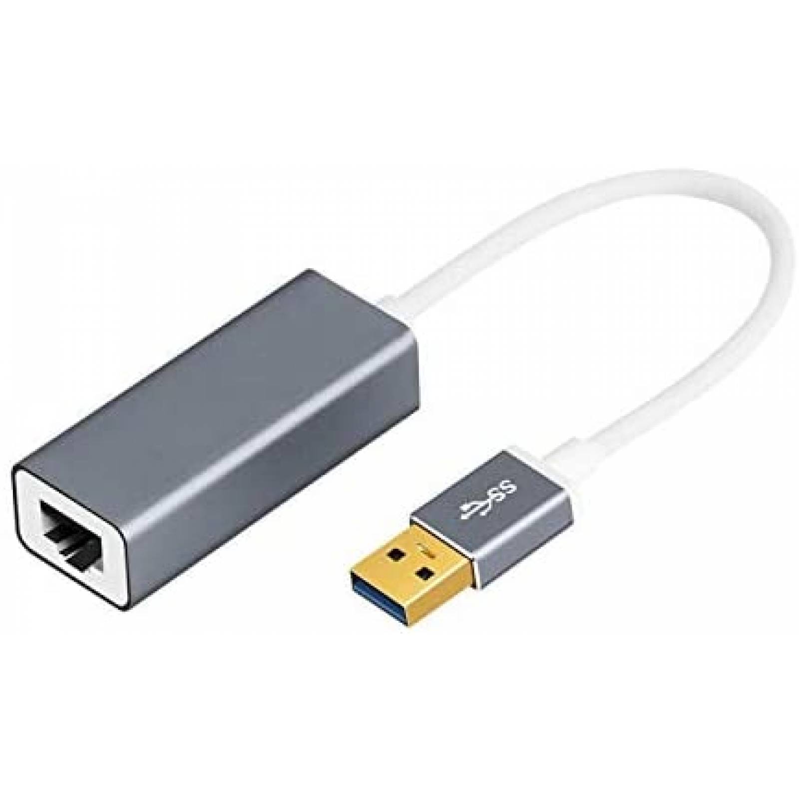 Adaptador Ethernet USB a 10/100/1000 Gigabit Lan -Gris