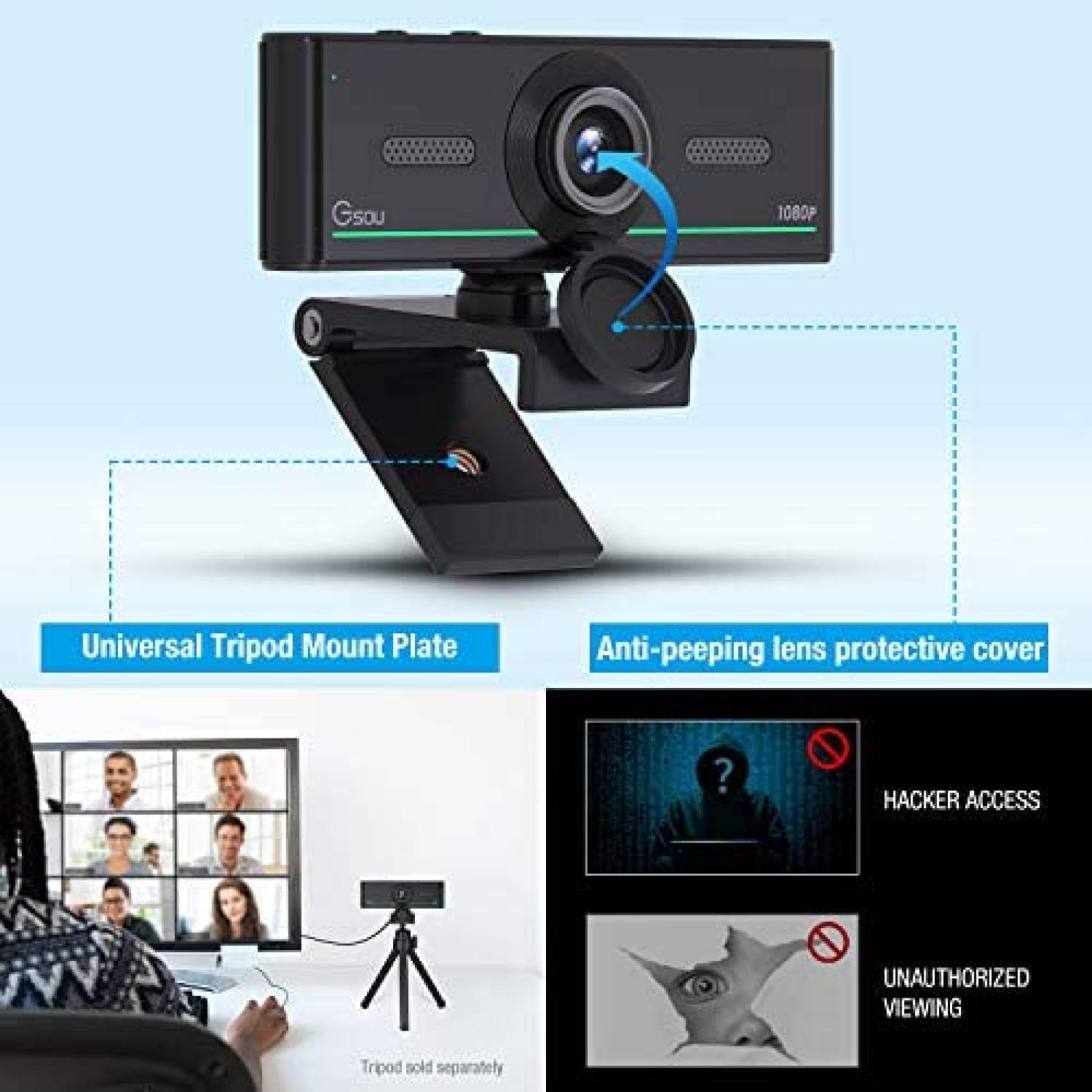 1080P Bluetooth Webcam (Gsou) 