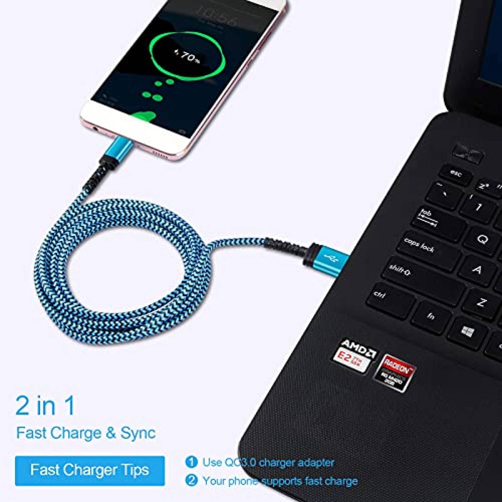 Cable USB A a USB C, cable de carga tipo C de primera calidad, longitud  estándar, cable de carga y sincronización de datos USB C para Samsung S10,  S9, S8 Plus, A80