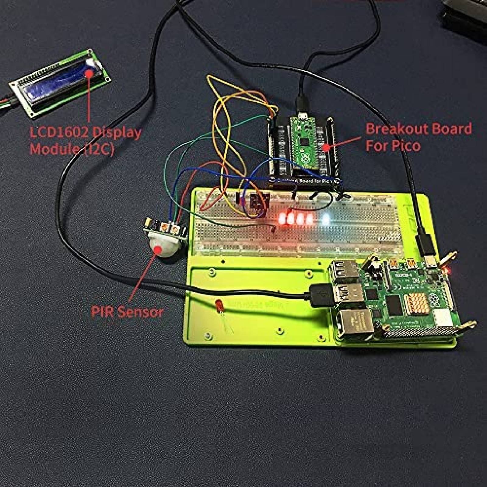 Placa de conexion GeeekPi Raspberry Pi Pico Aplicacion
