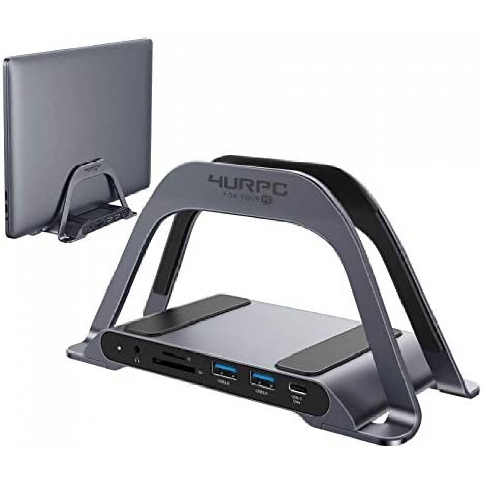 Estacion acoplamiento laptop 4URPC a monitor USB C -Negro