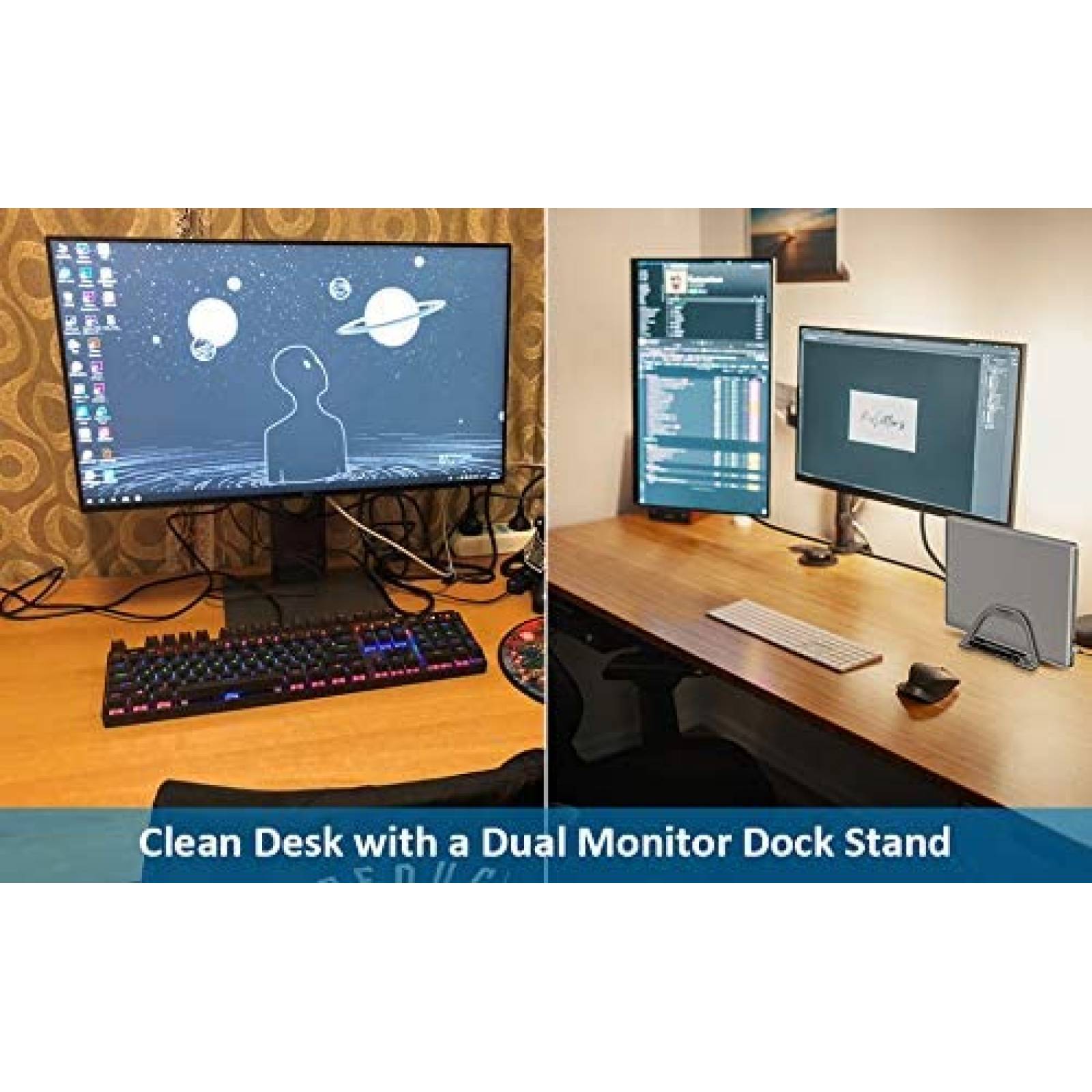 Estacion acoplamiento laptop 4URPC a monitor USB C -Negro