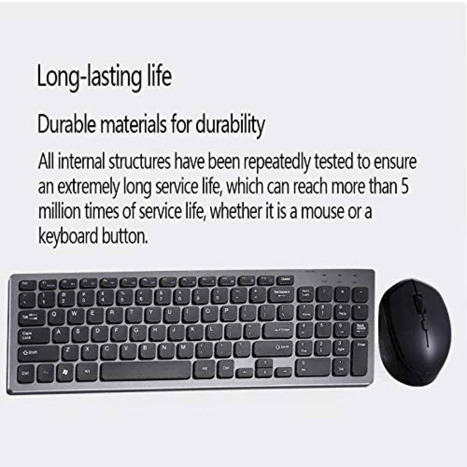 Combo de teclado y mouse ROTCAR inalambricos -Negro