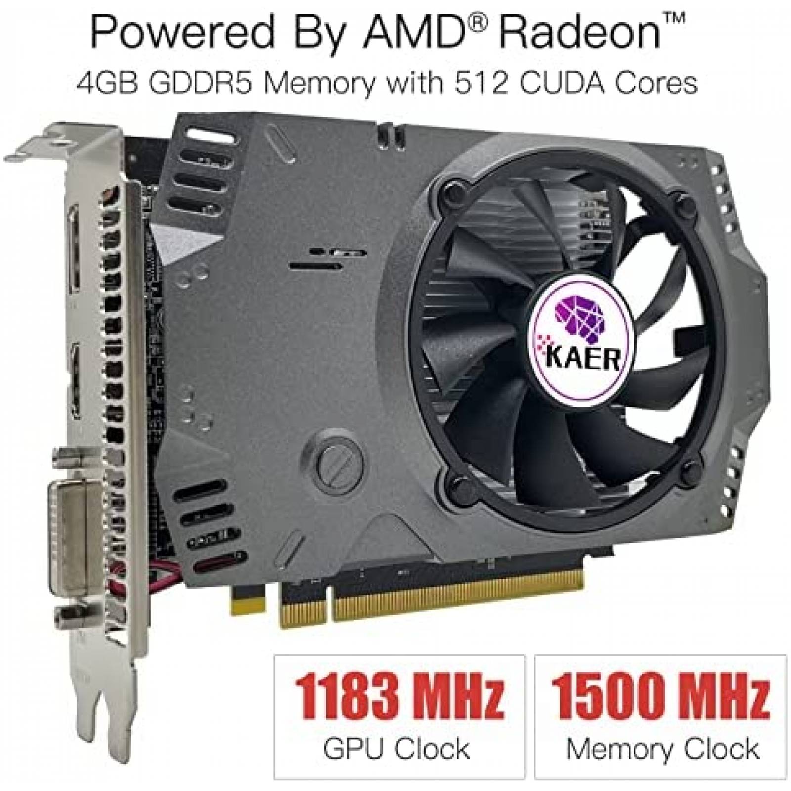 Tarjeta Grafica KAER AMD Radeon RX 550 4GB GDDR5 128 Bit