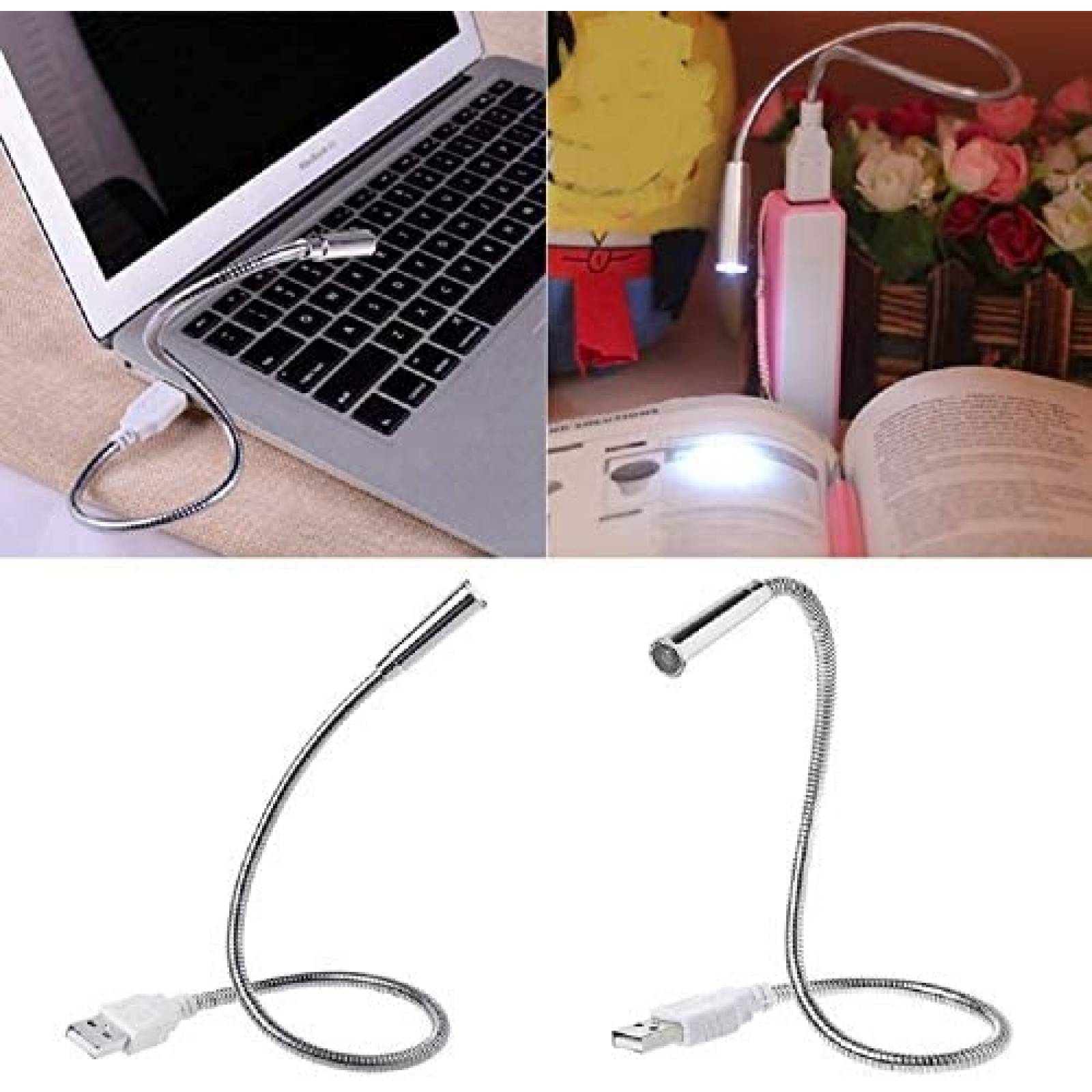 Lampara Cotchear USB Flexible LED Para Laptop -Plateado