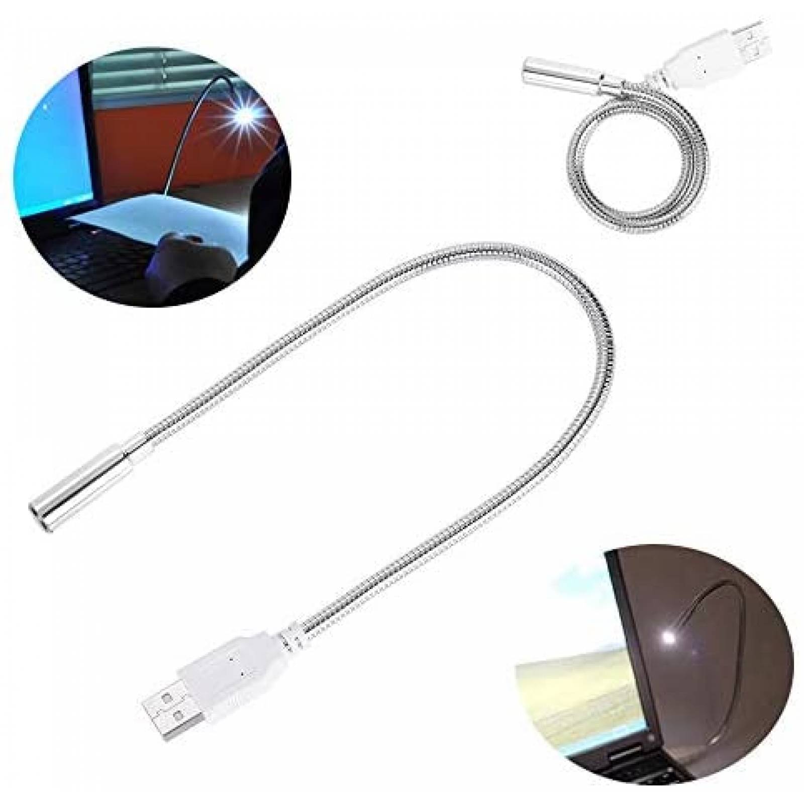 Lampara Cotchear USB Flexible LED Para Laptop -Plateado