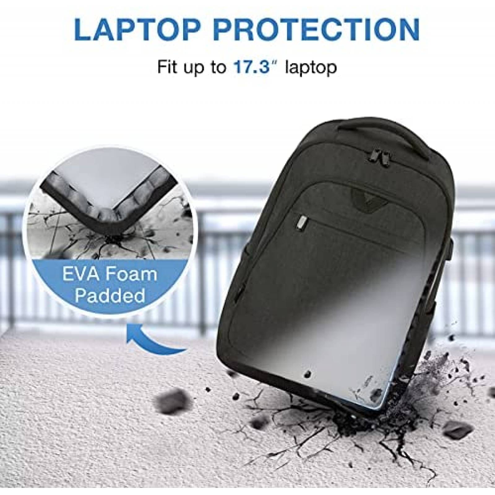Mochila BAGSMART para portatil de 17.3" resistente al agua